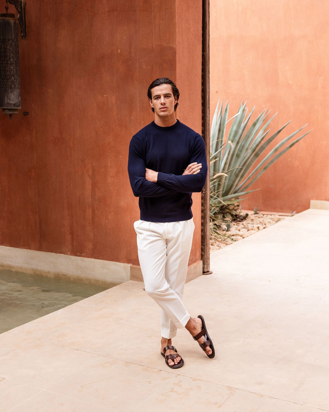 Pantalon Oxford Plissé pour homme, coloris Blanc — vue 17 | COMOCLO
