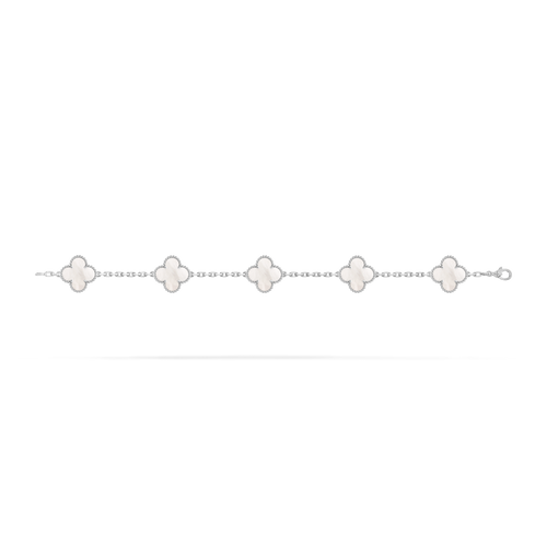 Bracelet Trèfle 5 Motifs — Nacre Crème — vue 3 | COMOCLO
