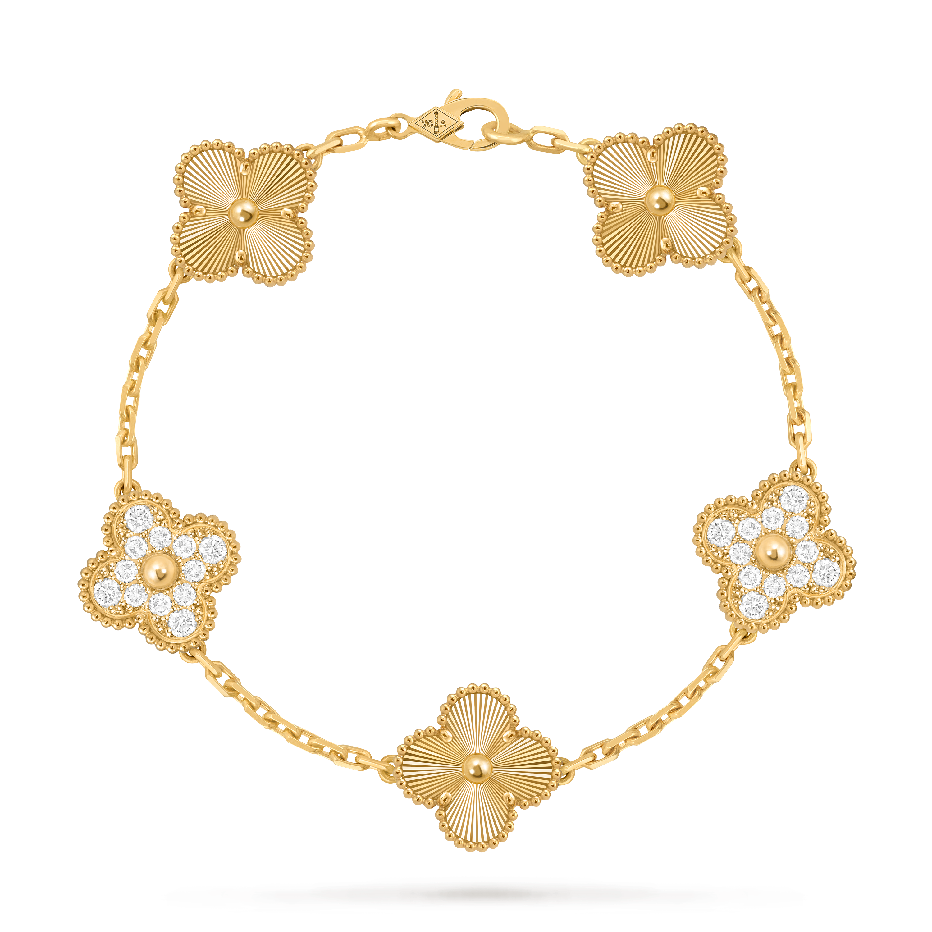 Bracelet Trèfle 5 Motifs — Doré | COMOCLO