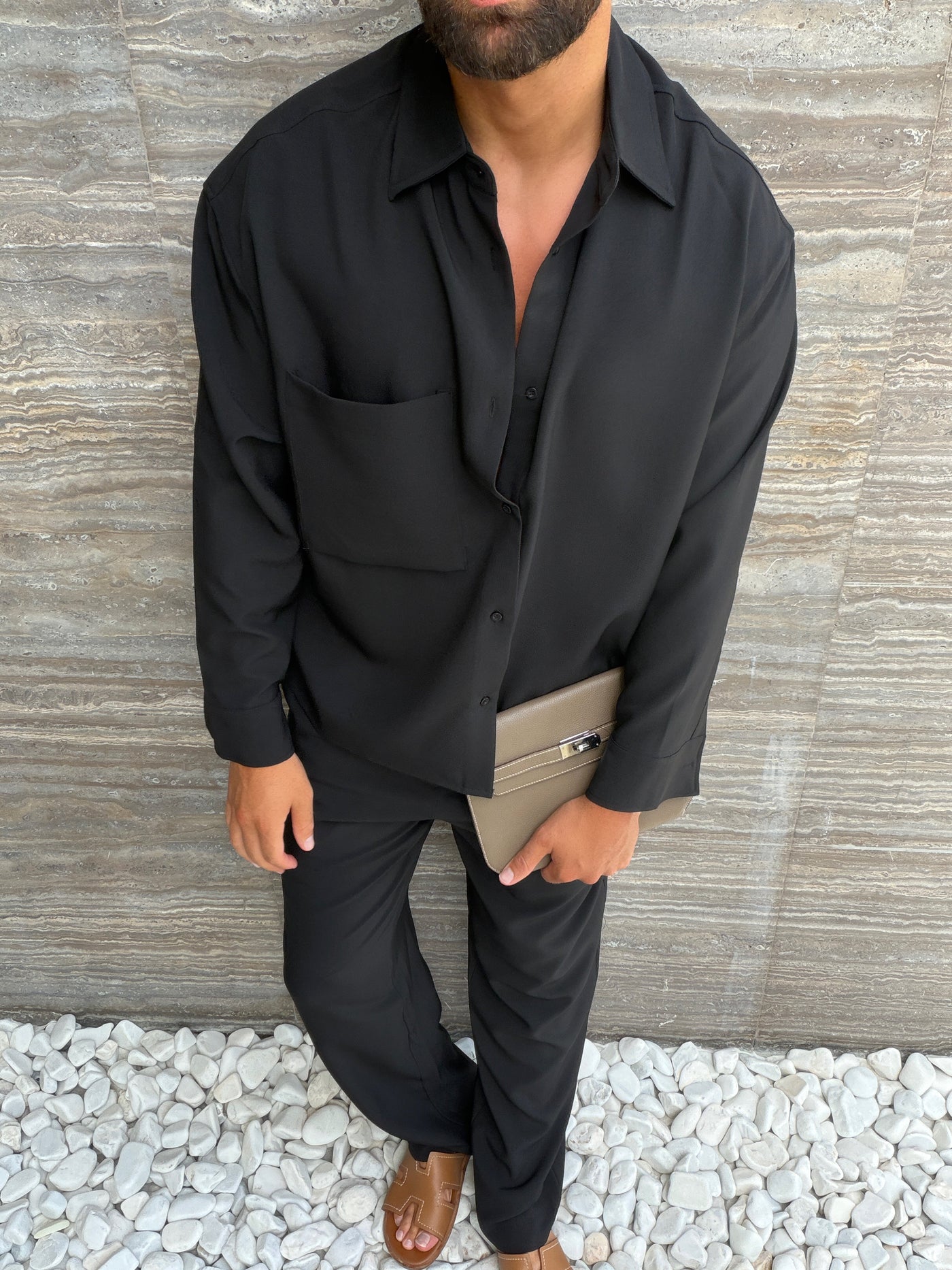 Pantalon MILOS pour homme, coloris Noir — vue 2 | COMOCLO