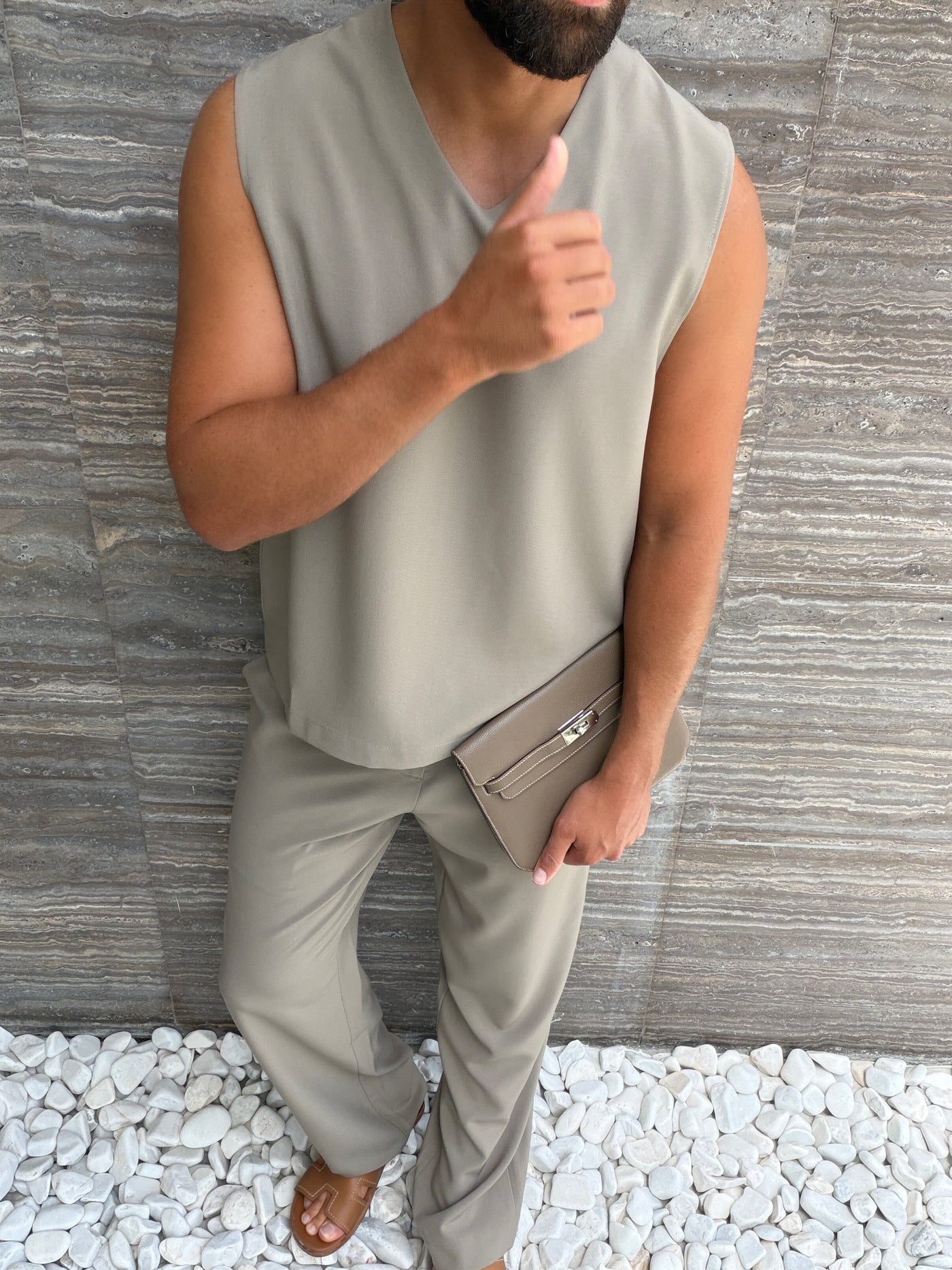 Pantalon MILOS pour homme, coloris Gris — vue 2 | COMOCLO