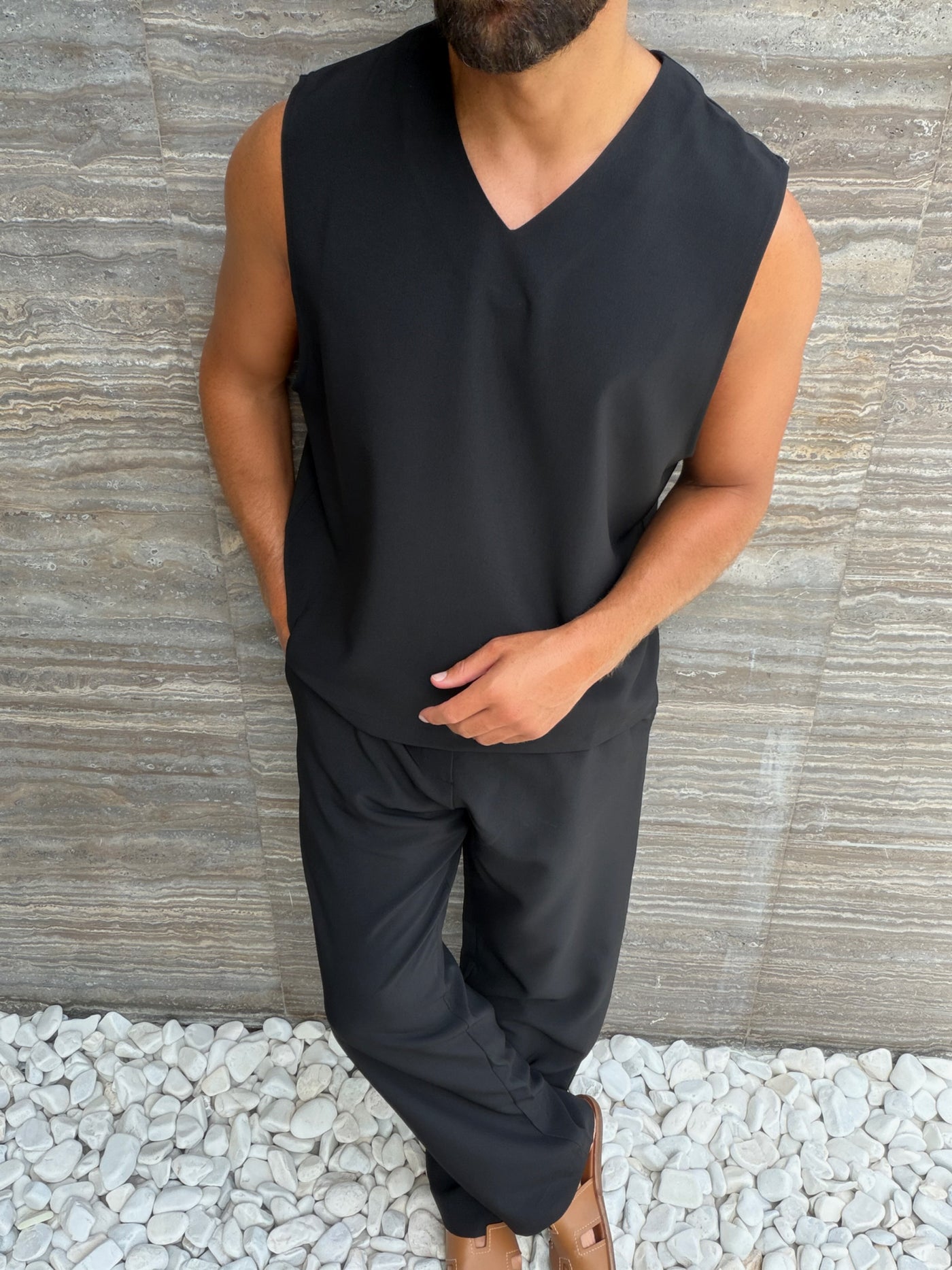 Pantalon MILOS pour homme, coloris Noir — vue 4 | COMOCLO