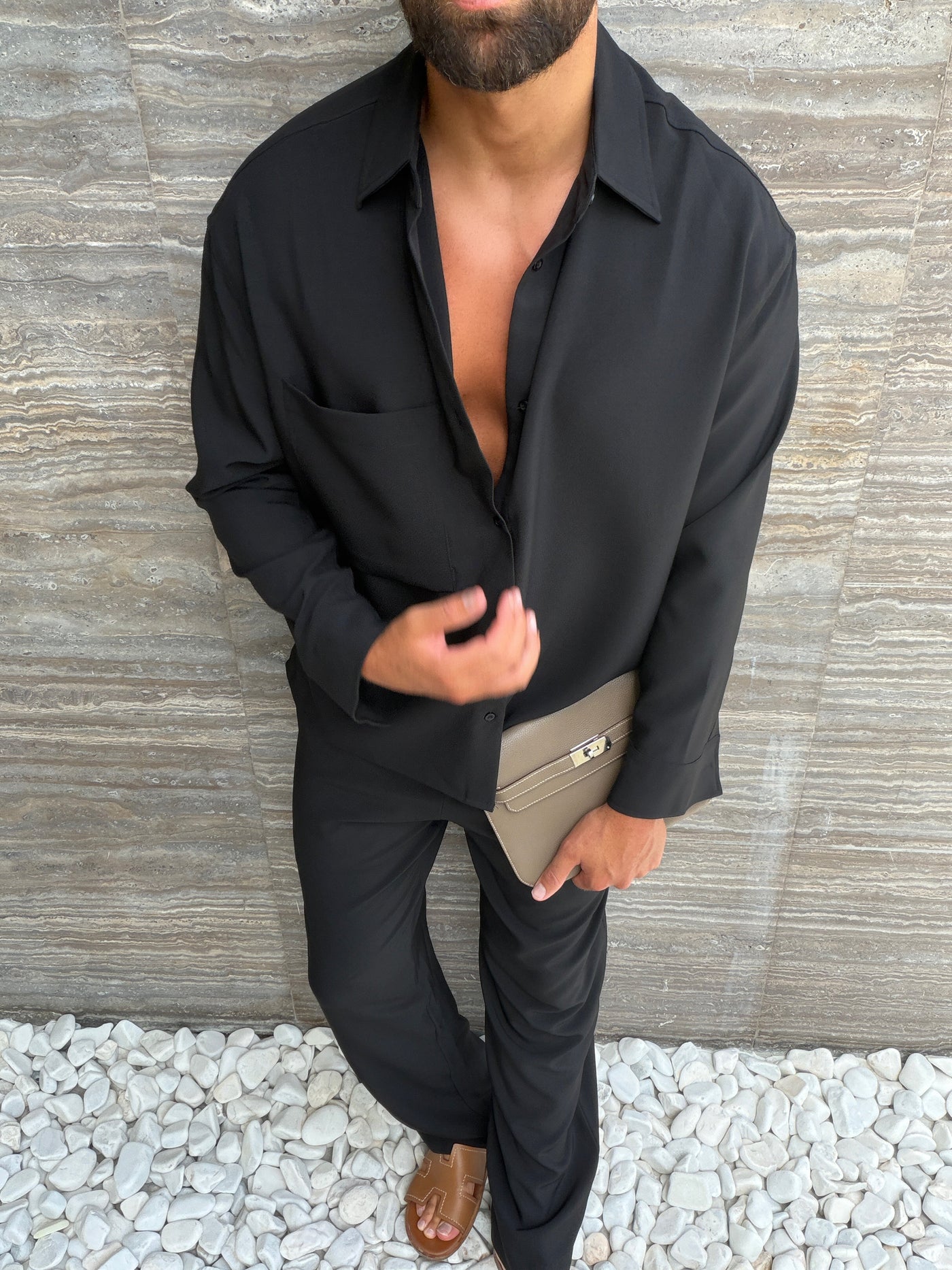 Chemise MILOS pour homme, coloris Noir — vue 4 | COMOCLO