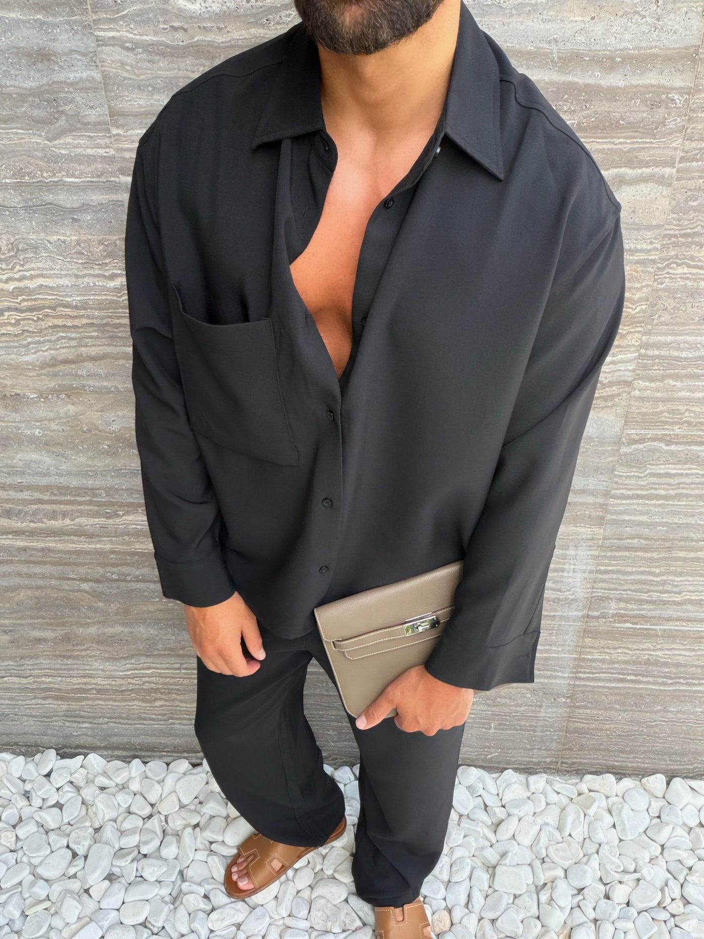 Chemise MILOS pour homme, coloris Noir — vue 5 | COMOCLO