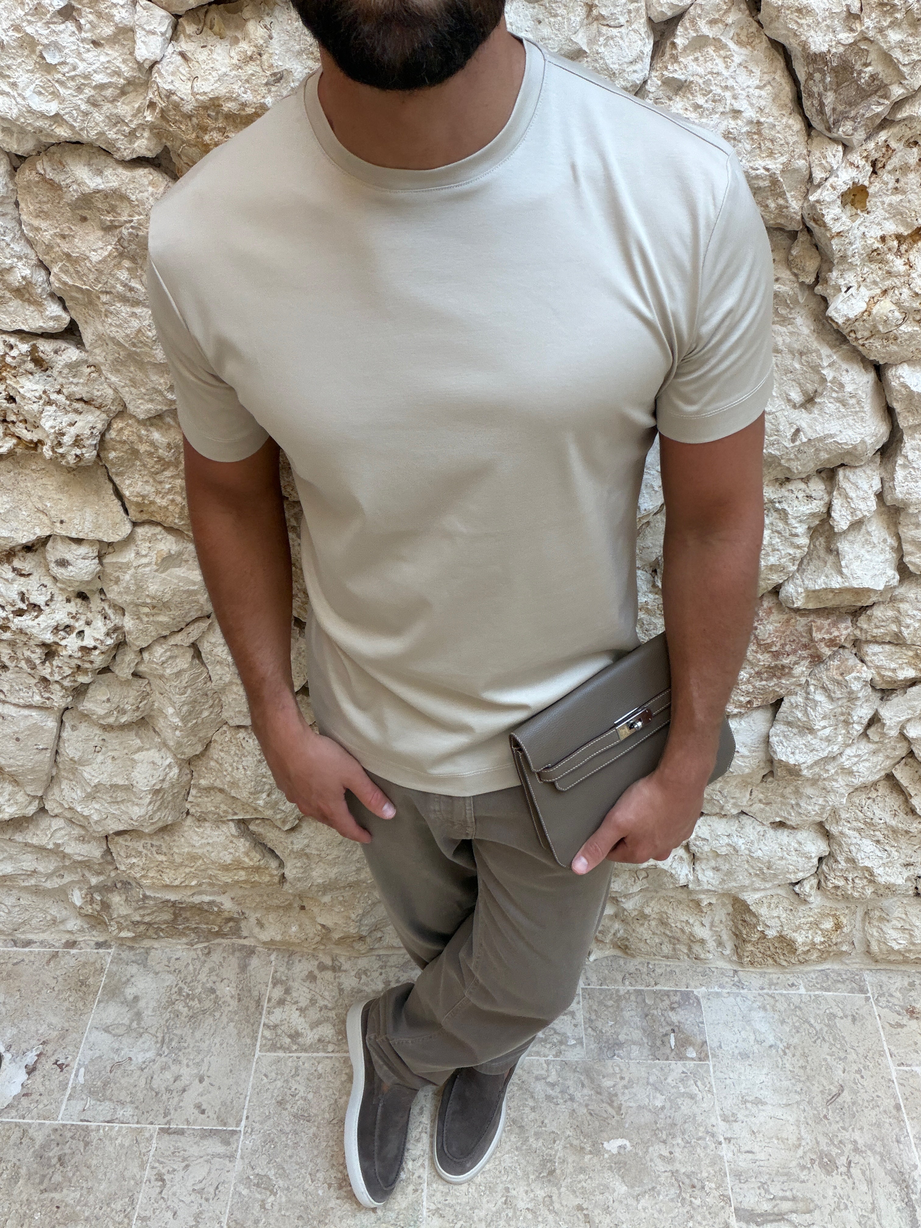 SUPIMA LUXE T-SHIRT STEEN