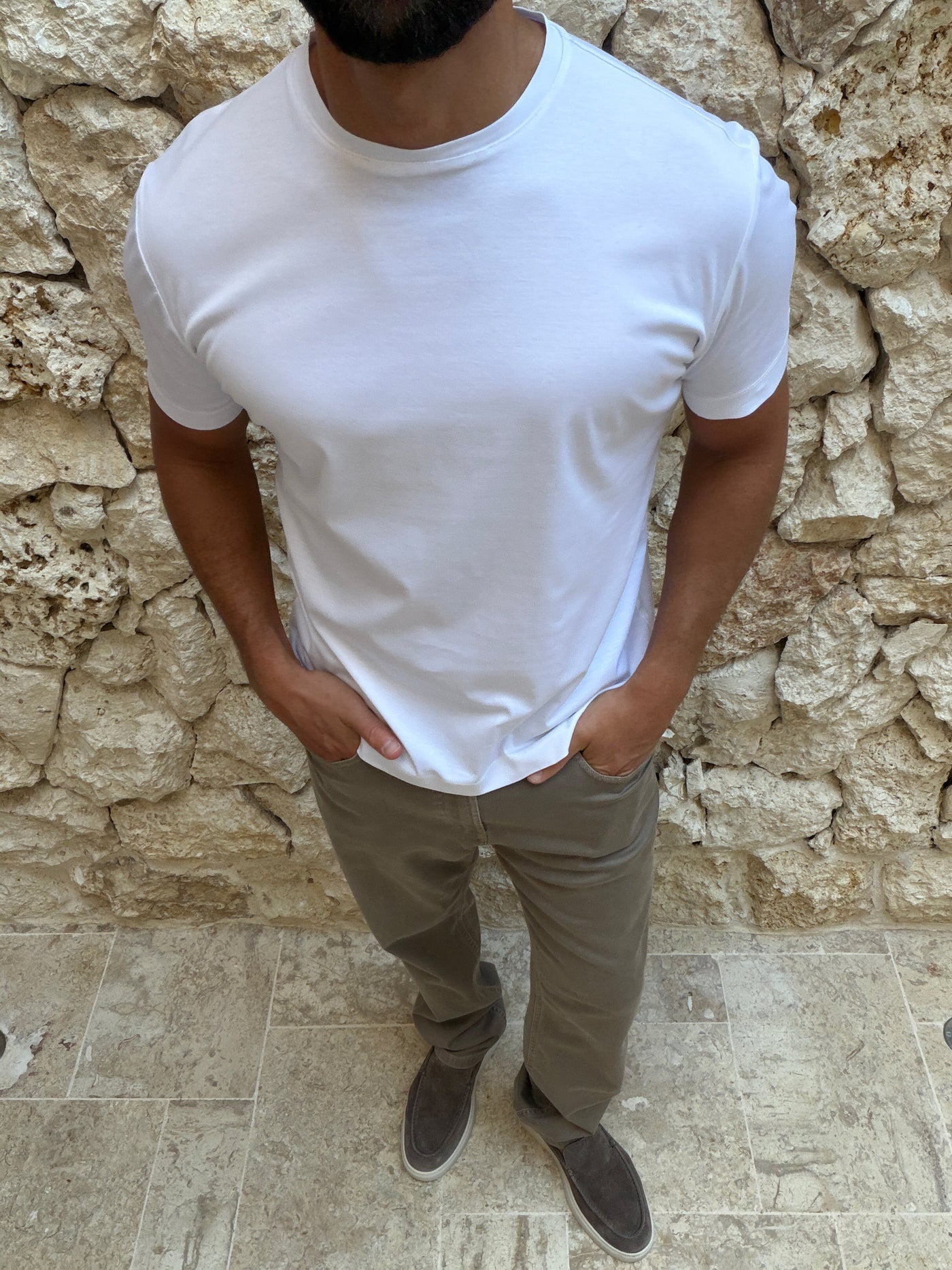 T-shirt Supima pour homme, coloris Blanc — vue 2 | COMOCLO
