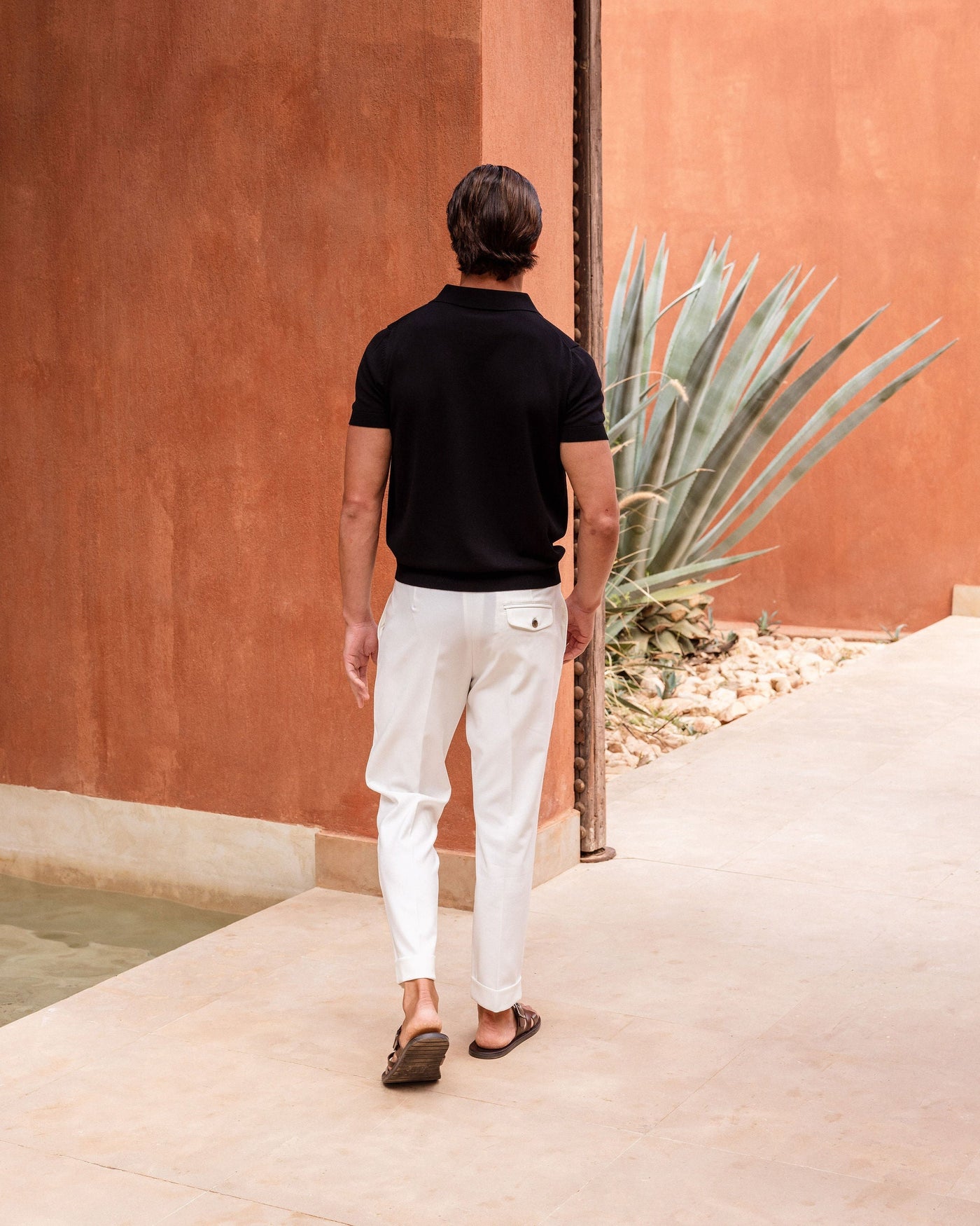 Pantalon Oxford Plissé pour homme, coloris Blanc — vue 18 | COMOCLO