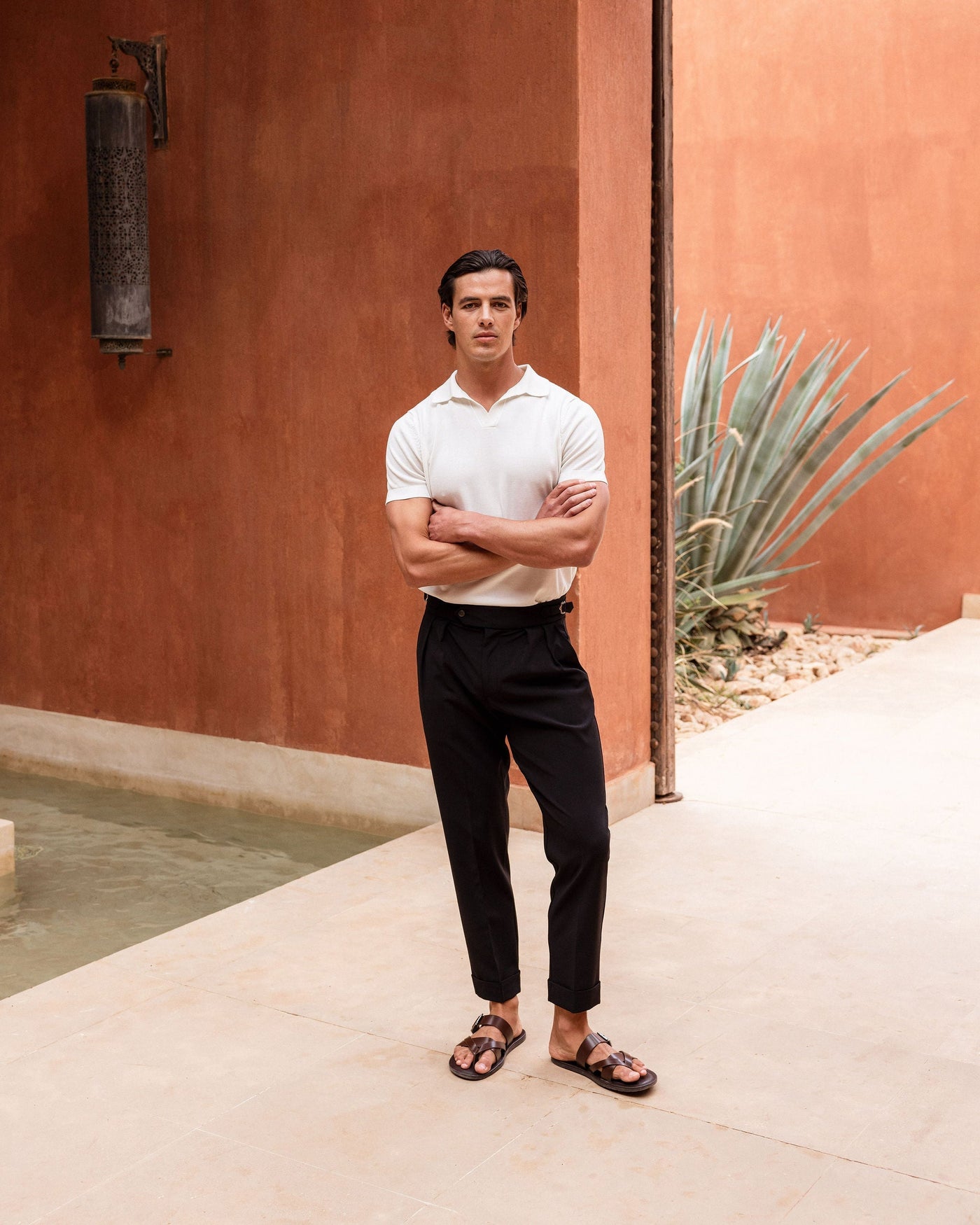 Pantalon Oxford Plissé pour homme, coloris Noir — vue 4 | COMOCLO