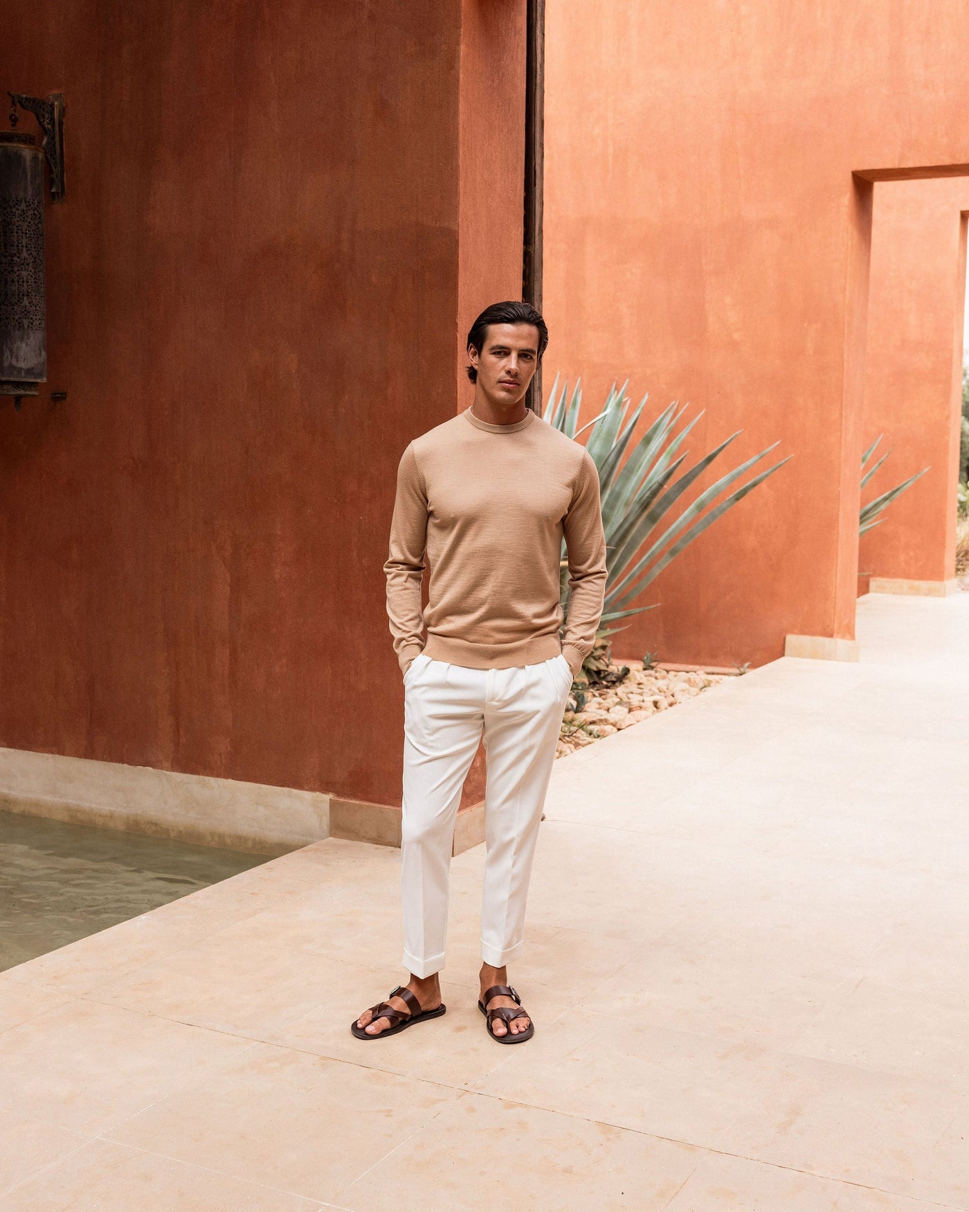 Pantalon Oxford Plissé pour homme, coloris Blanc — vue 16 | COMOCLO