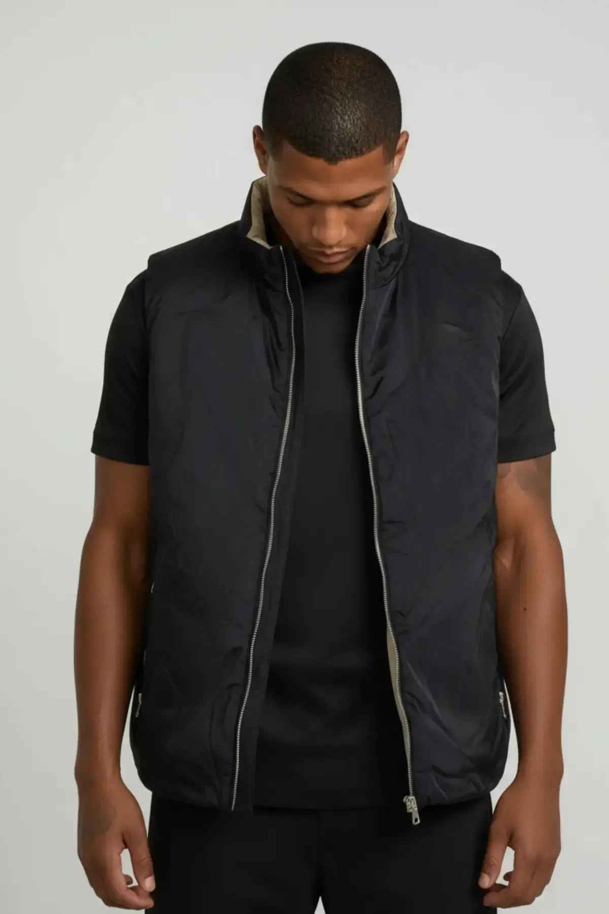 Gilet Dual Sans Manches pour homme, coloris Noir | COMOCLO