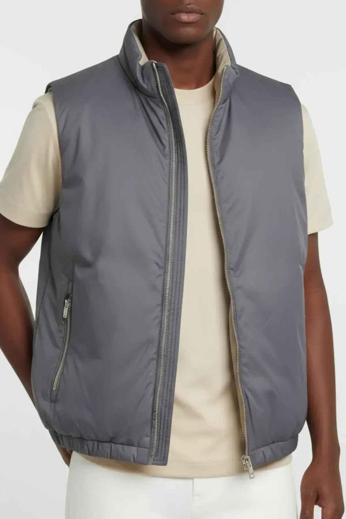 Gilet Dual Sans Manches pour homme, coloris Gris | COMOCLO
