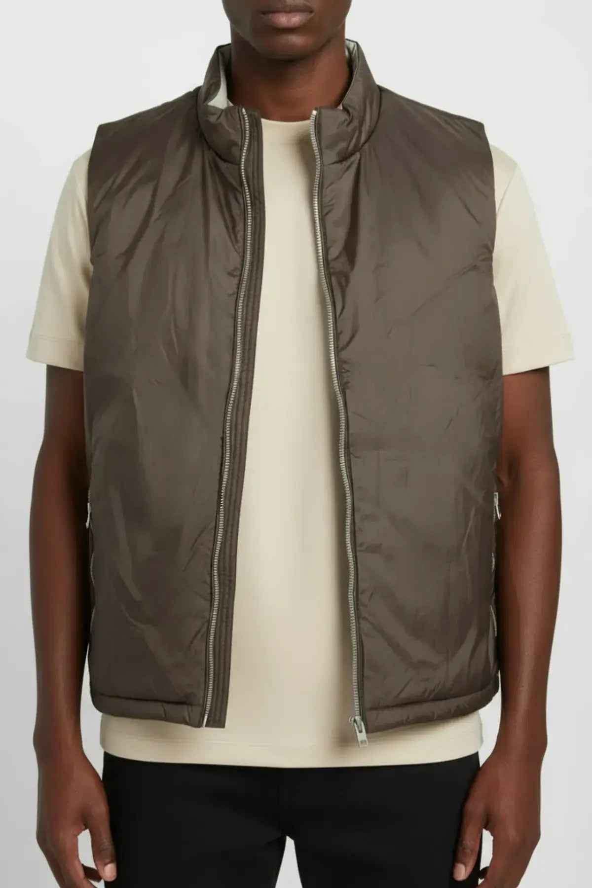 Gilet Dual Sans Manches pour homme, coloris Brun | COMOCLO