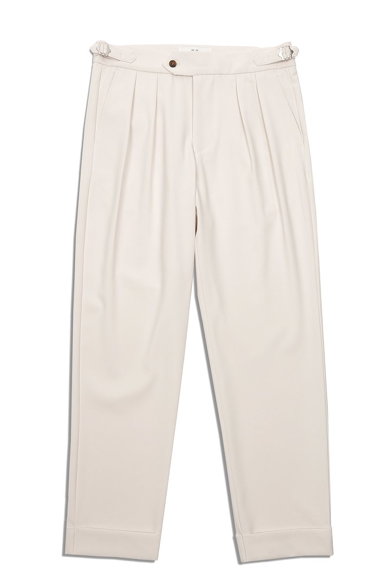 Pantalon Oxford Plissé pour homme, coloris Pierre — vue 6 | COMOCLO