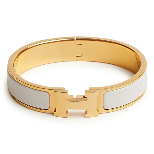 Bracelet Jonc Émail — Blanc Mat | COMOCLO