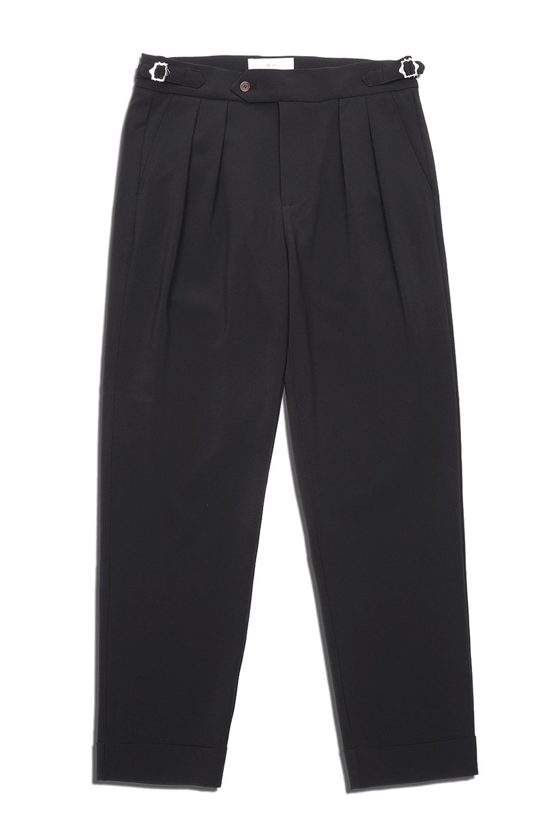 Pantalon Oxford Plissé pour homme, coloris Noir — vue 7 | COMOCLO