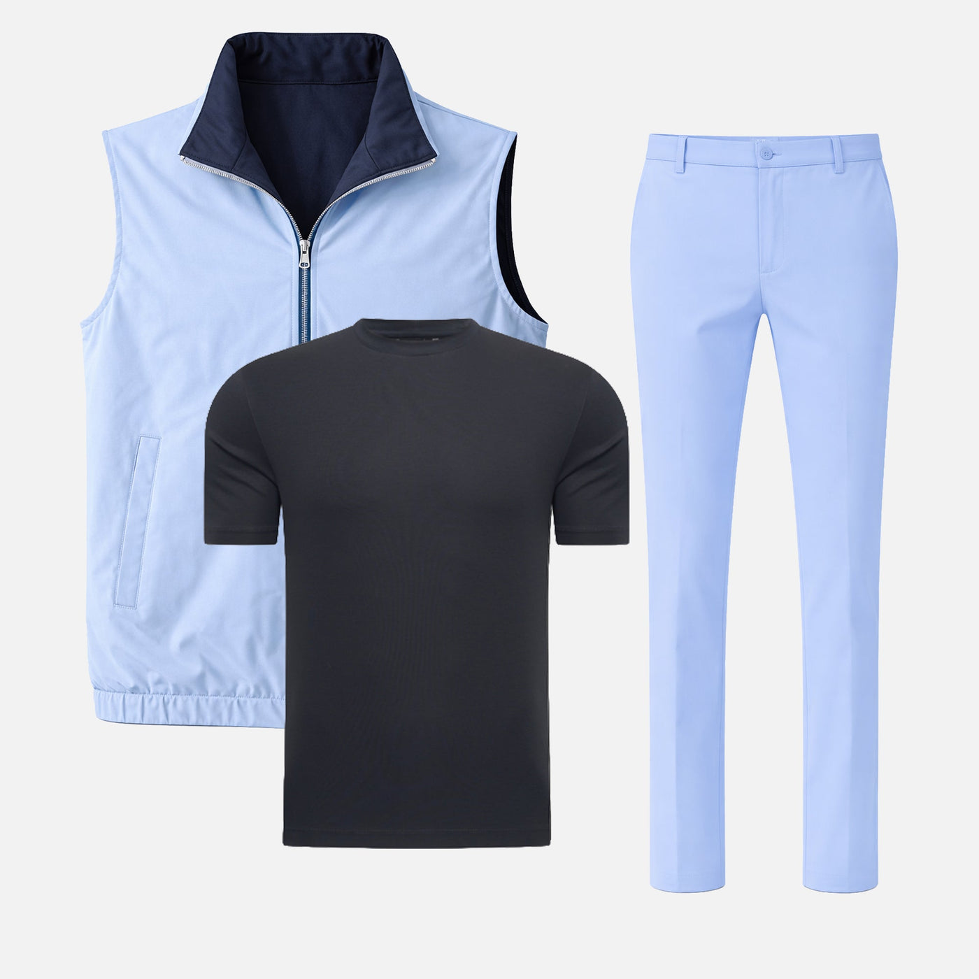 Ensemble Réversible — Bleu Layette / Bleu Marine