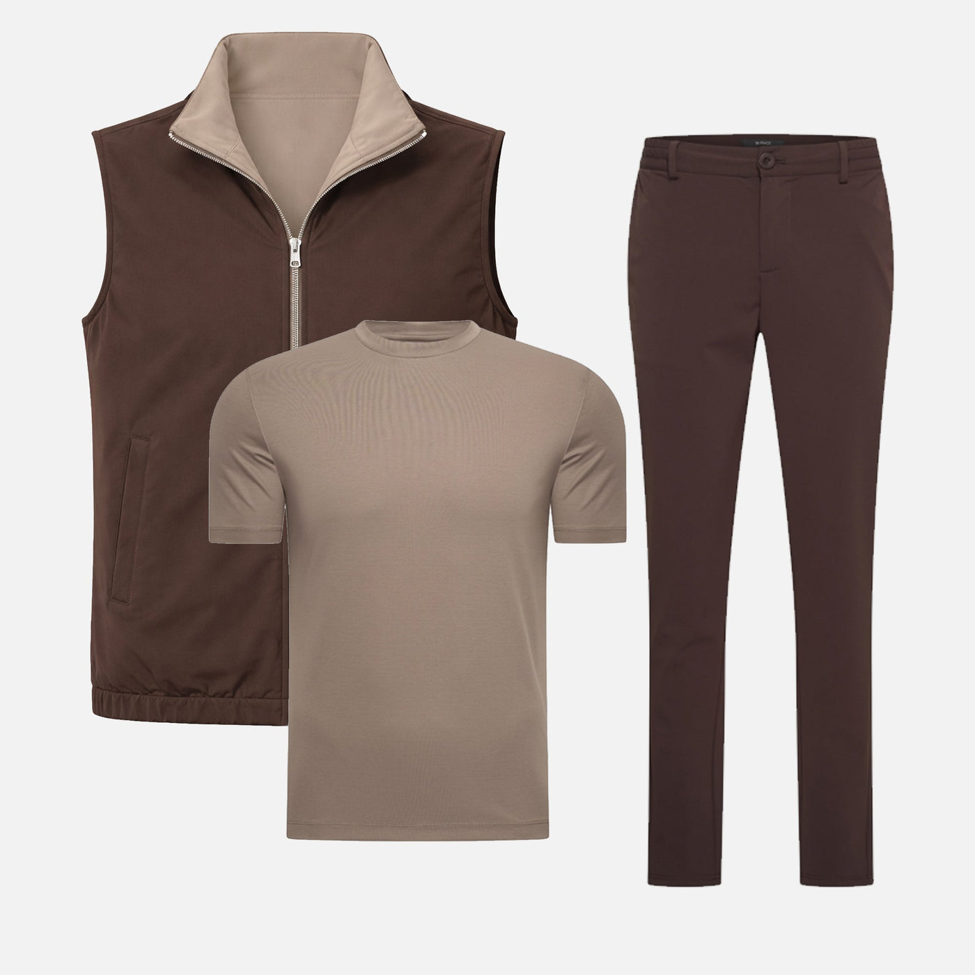 Ensemble Réversible — Espresso / Taupe