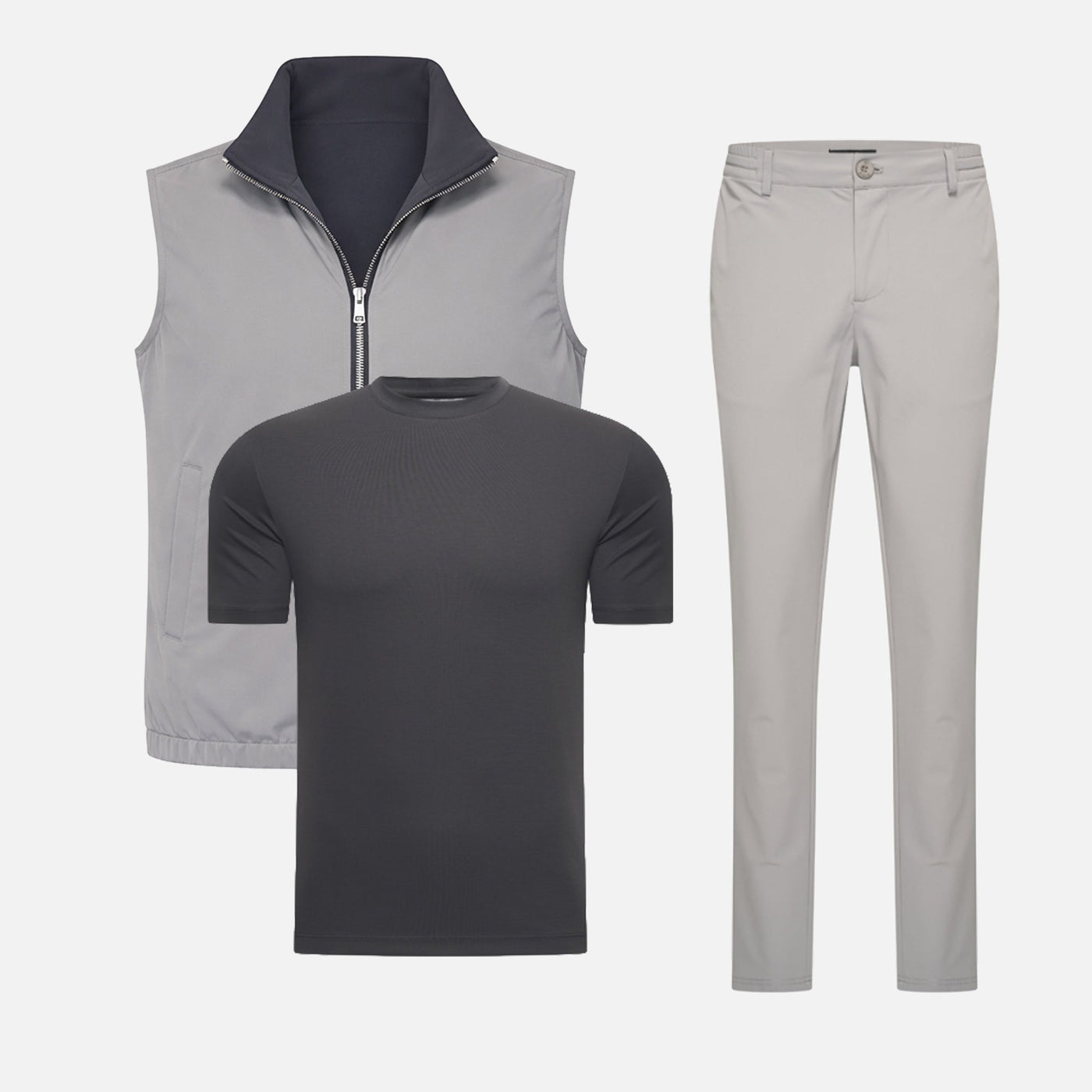 Ensemble Réversible — Gris Clair / Gris Foncé