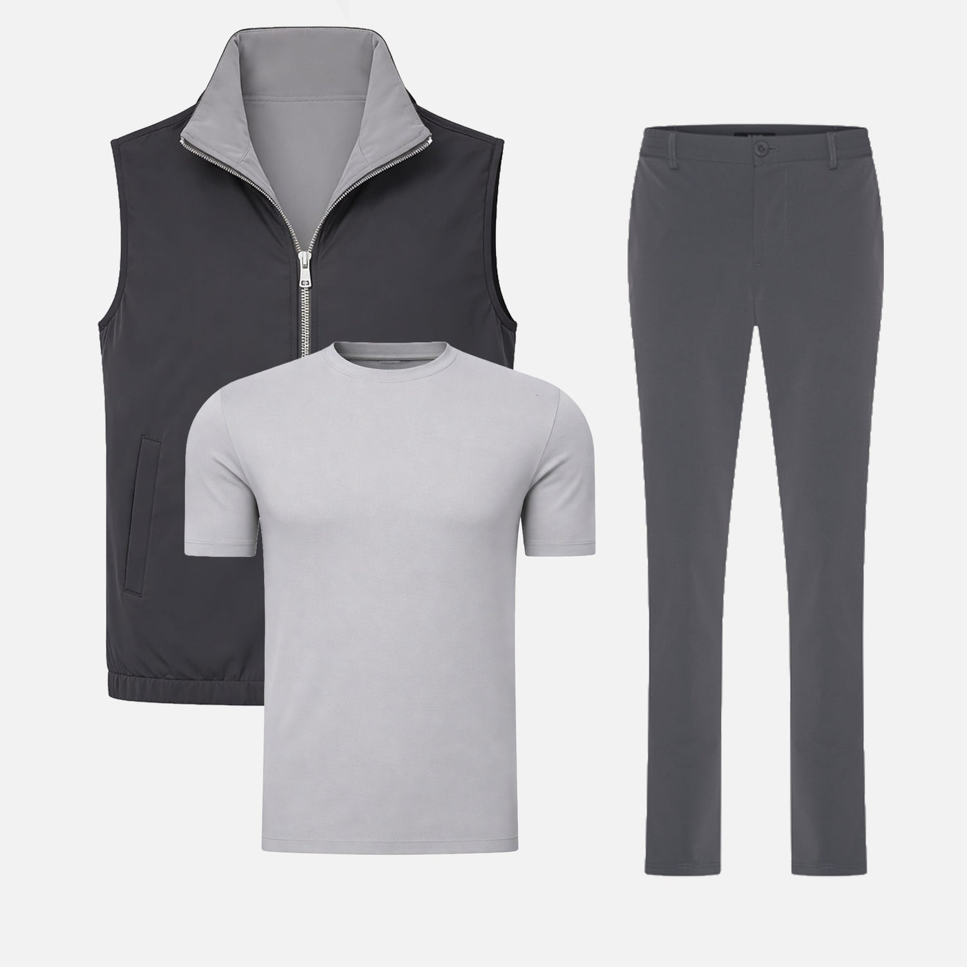 Ensemble Réversible — Gris Foncé / Gris Clair