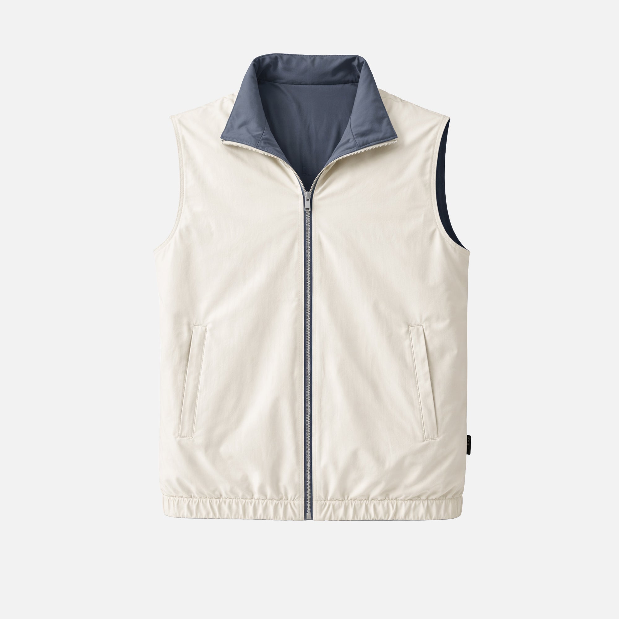 Gilet Réversible Voyage — Bleu Ciel / Crème