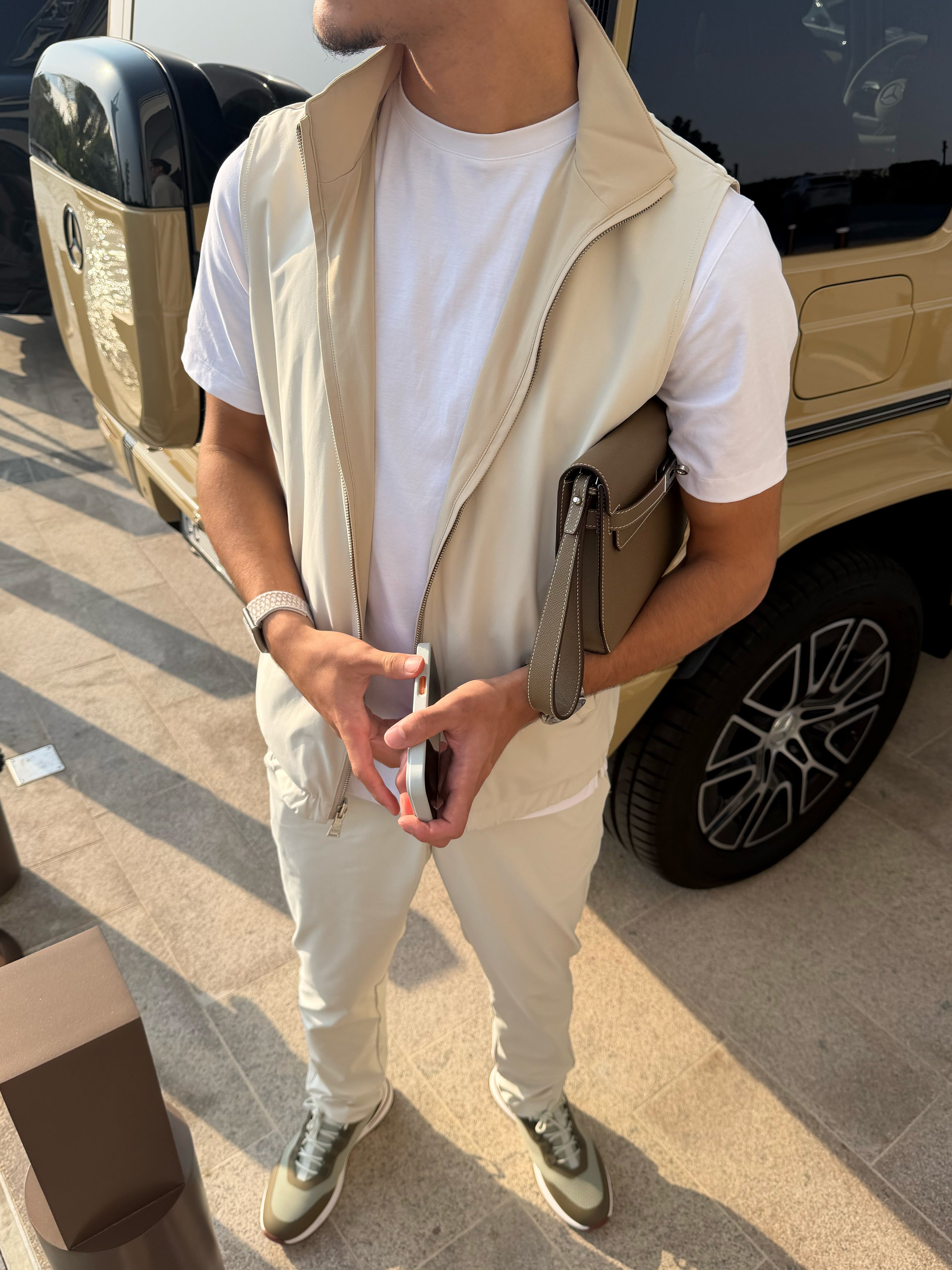 Gilet Réversible Voyage — Crème / Beige