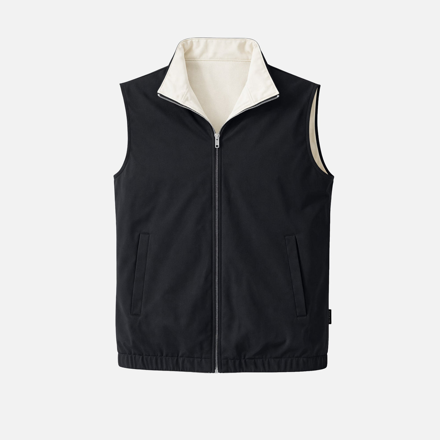 Gilet Réversible Voyage — Noir / Crème