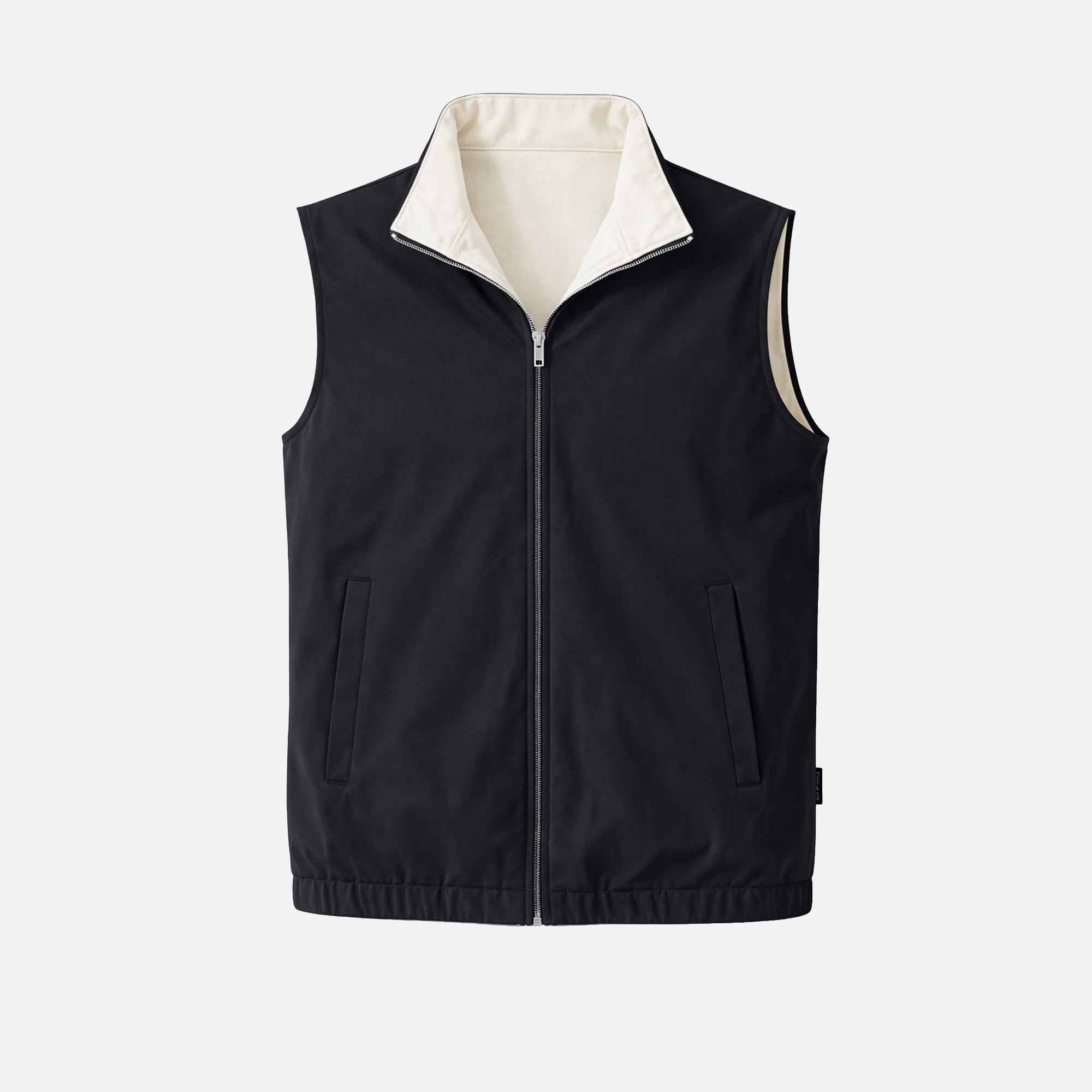 Gilet Réversible Voyage — Noir / Crème