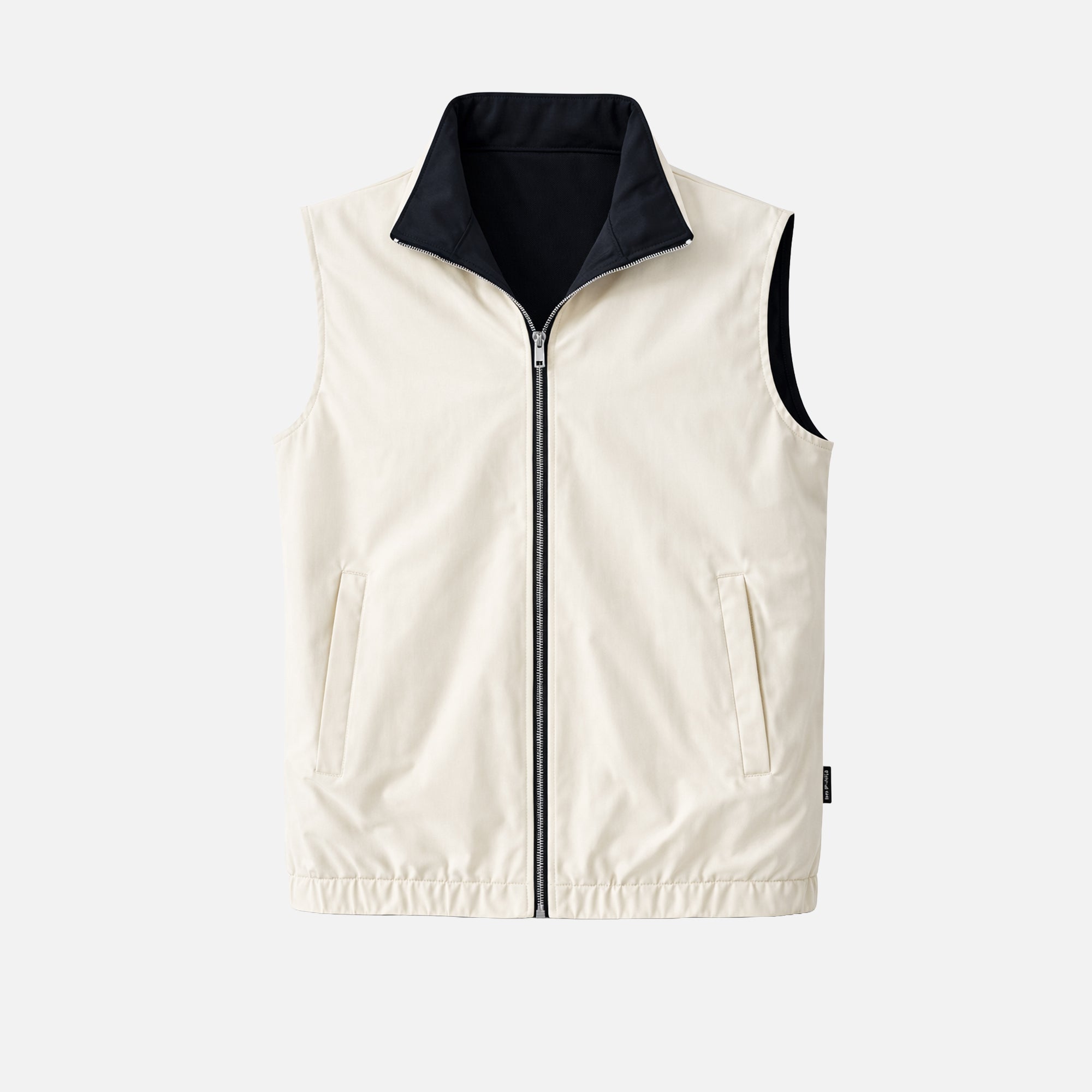 Gilet Réversible Voyage — Noir / Crème