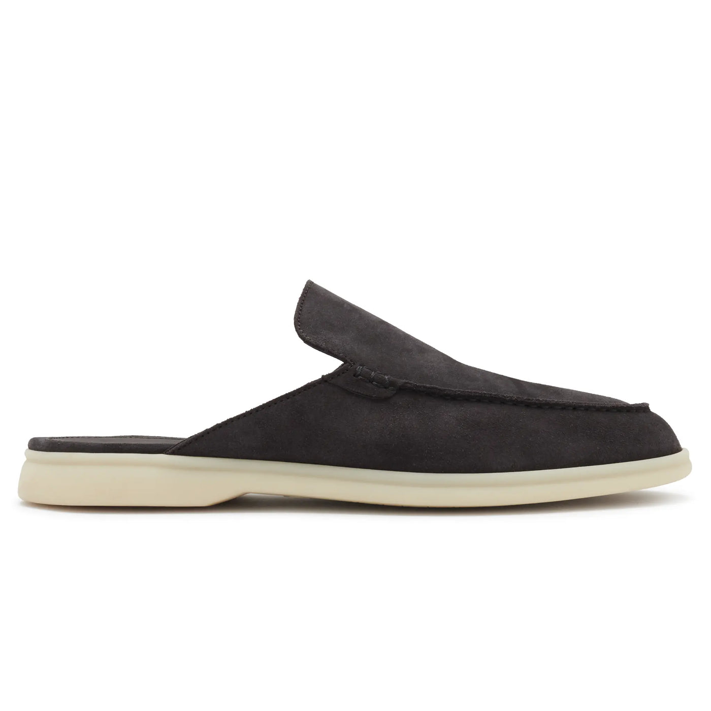 Mocassins Babouche Daim — Bleu Encre | COMOCLO