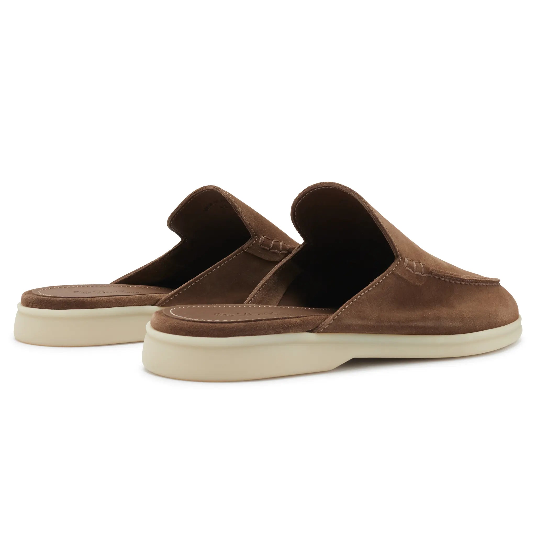 Mocassins Babouche Daim — Sauge — vue 3 | COMOCLO
