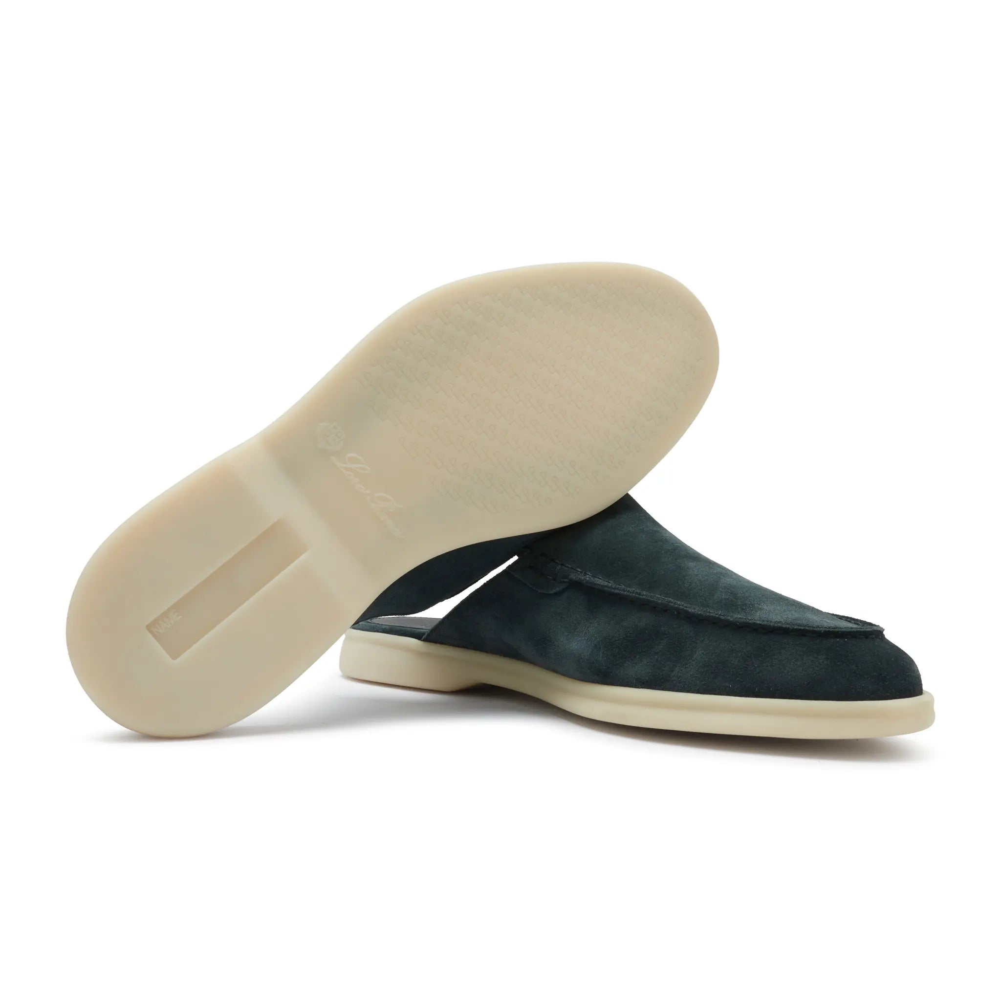Mocassins Babouche Daim — Vert Foncé — vue 4 | COMOCLO