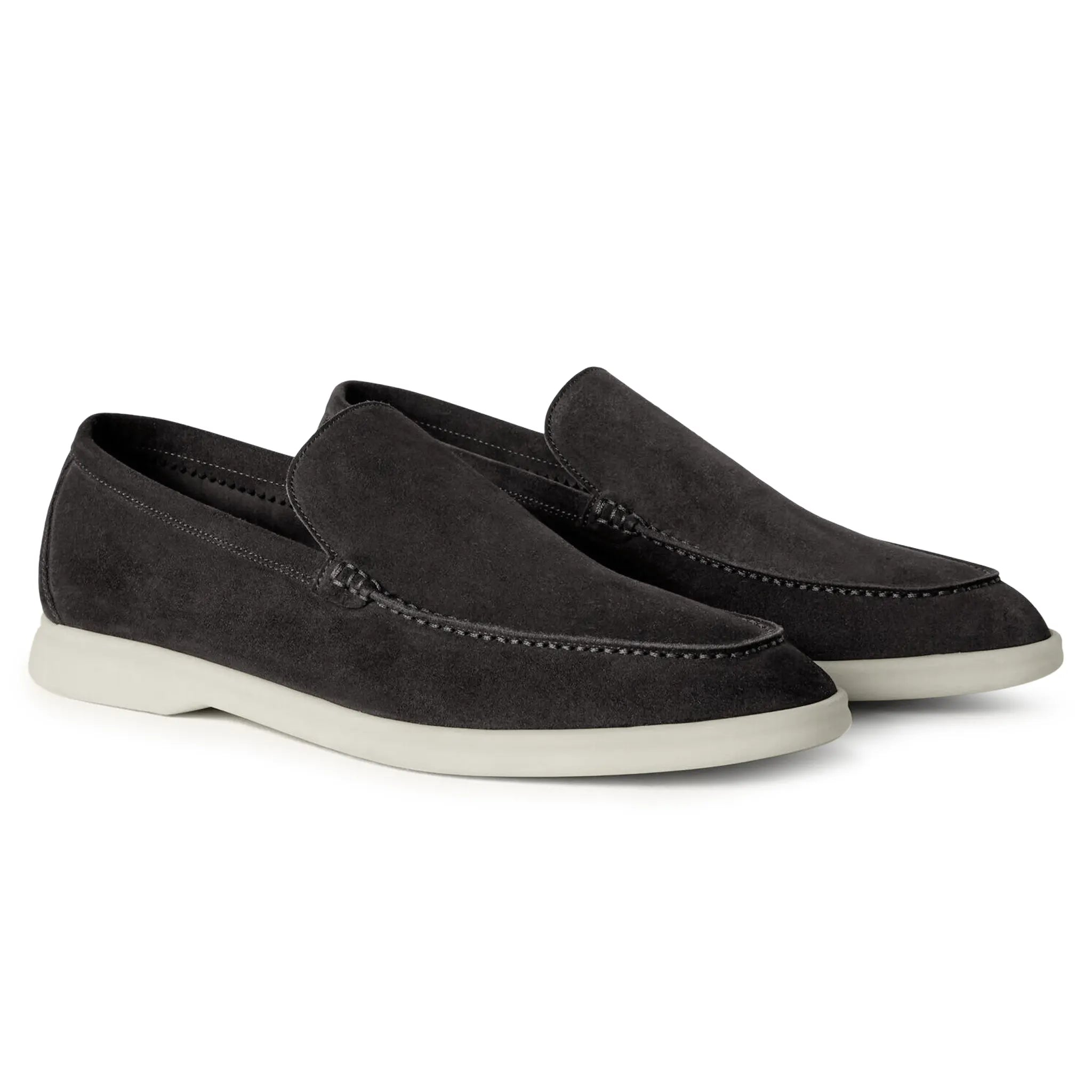 Mocassins Daim — Anthracite — vue 2 | COMOCLO