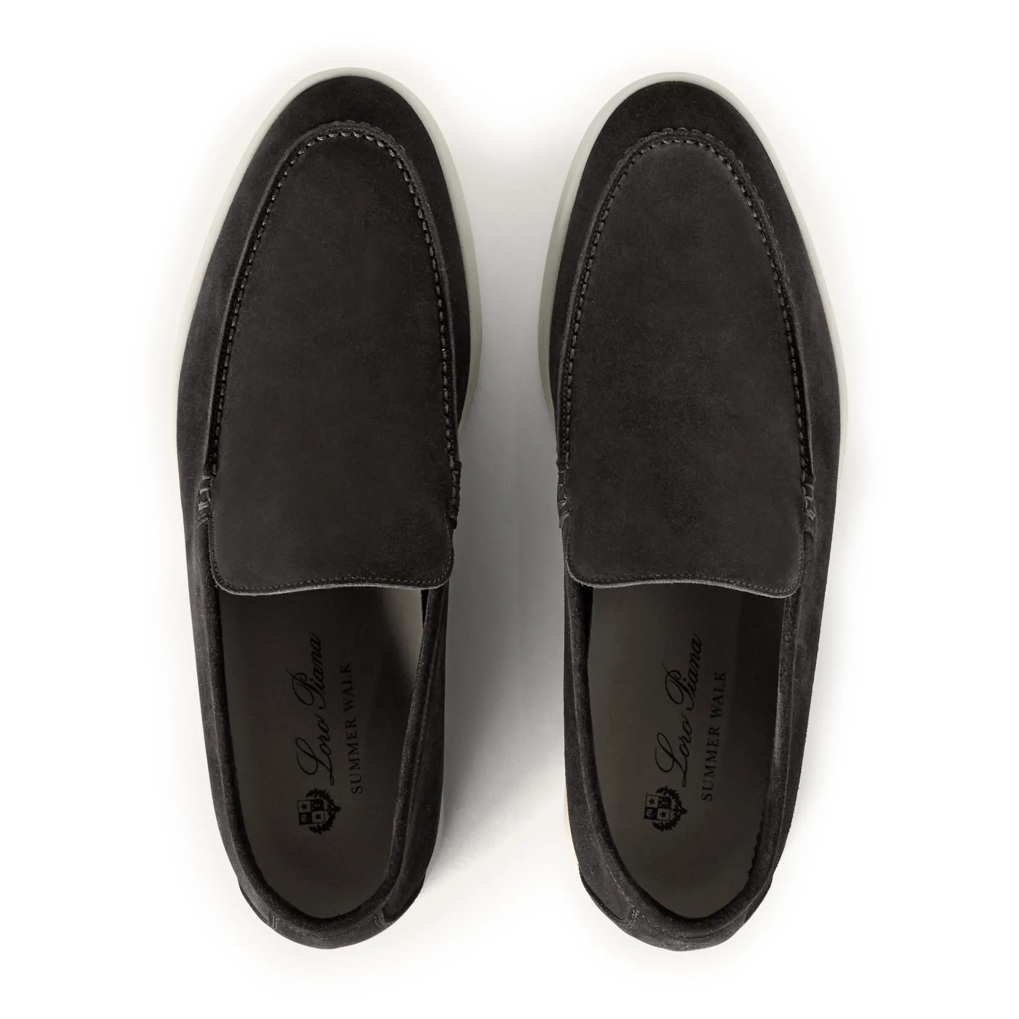 Mocassins Daim — Anthracite — vue 3 | COMOCLO