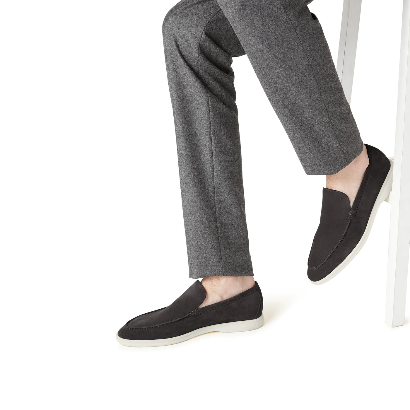 Mocassins Daim — Anthracite — vue 7 | COMOCLO