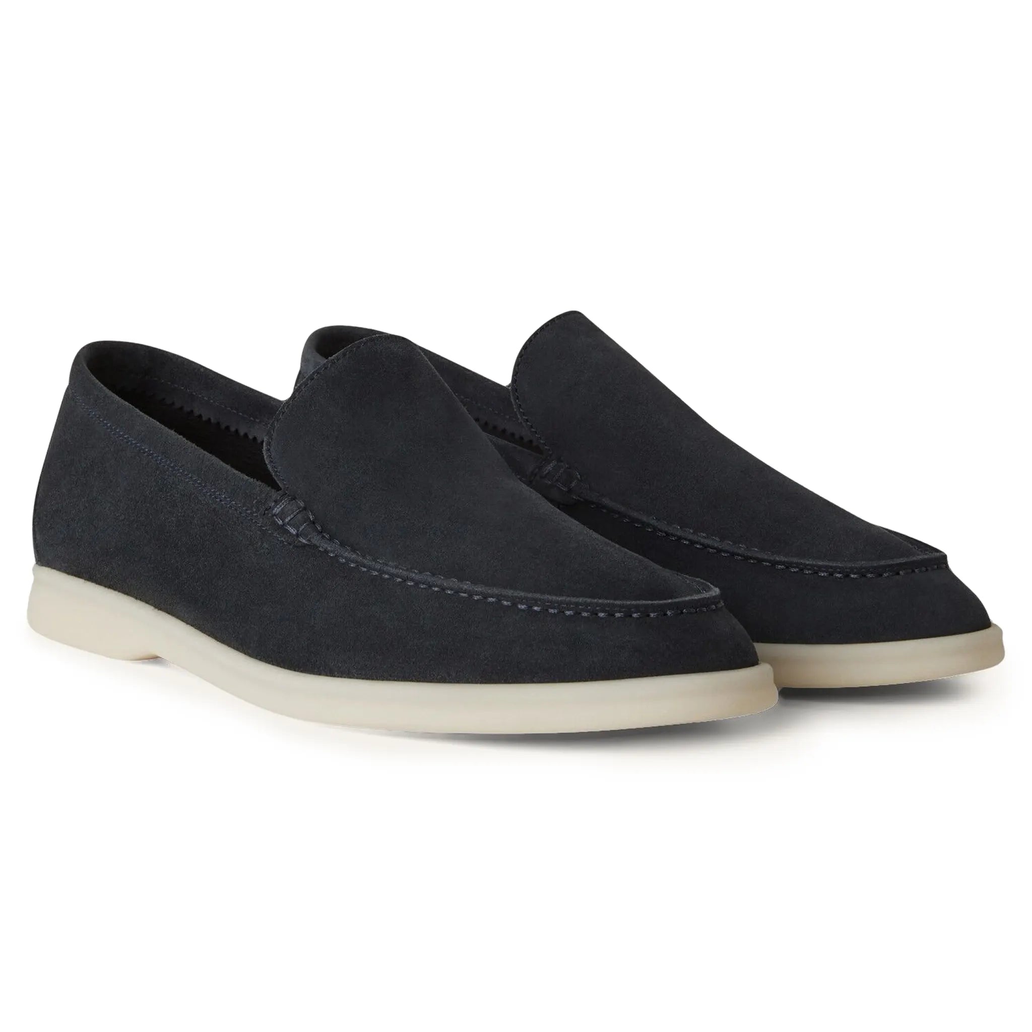 Mocassins Daim — Bleu — vue 2 | COMOCLO