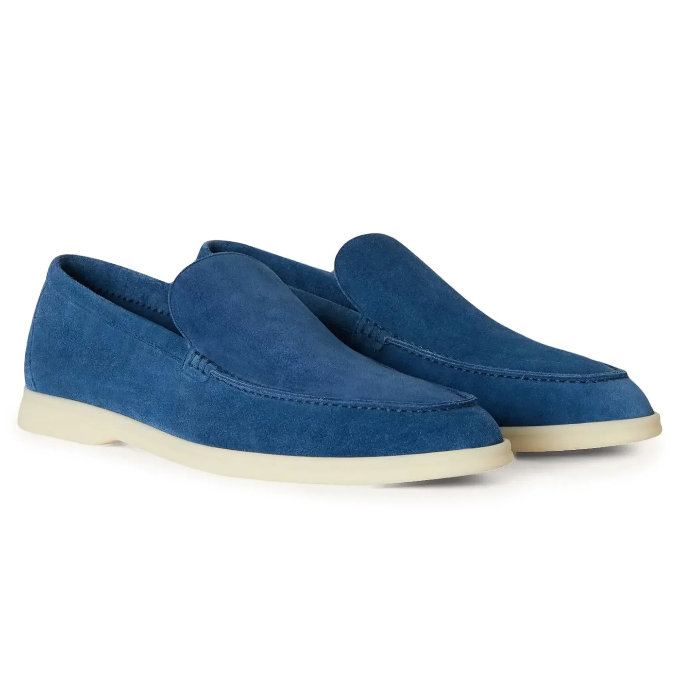 Mocassins Daim — Bleu Cobalt — vue 2 | COMOCLO
