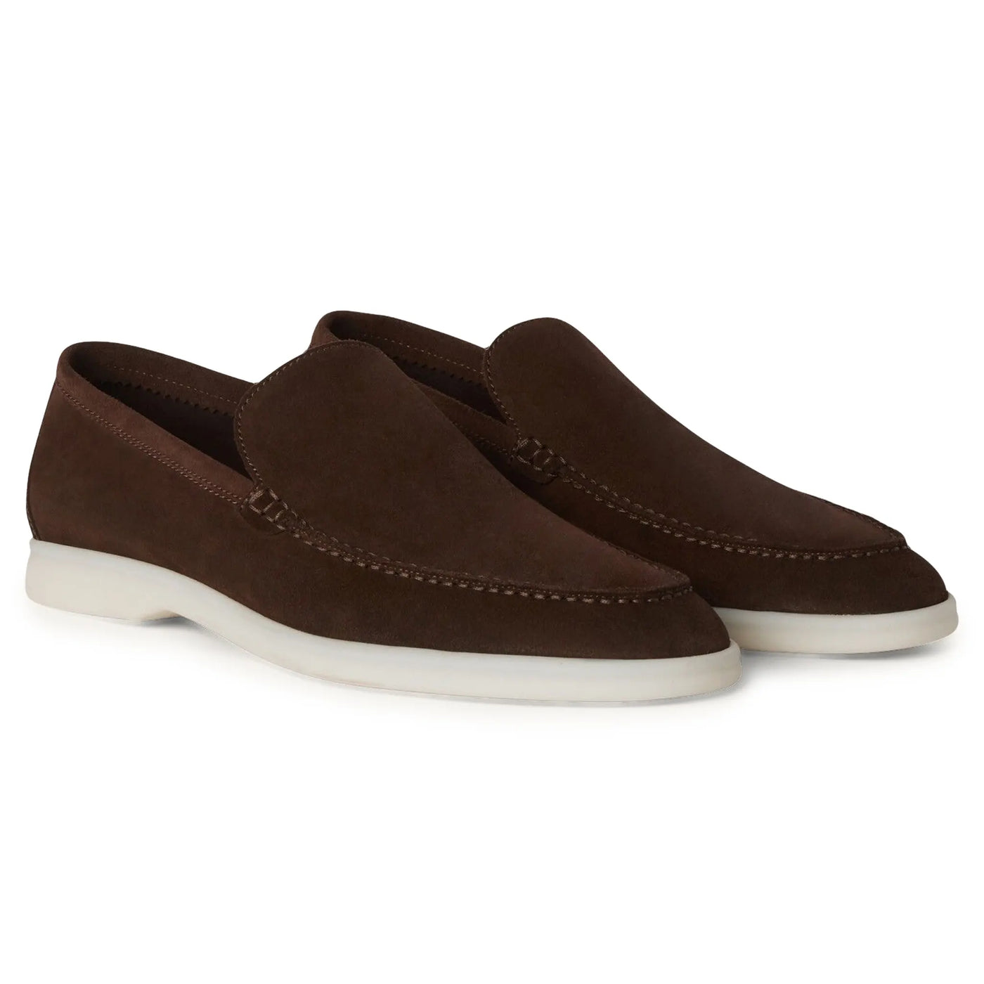 Mocassins Daim — Chocolat — vue 2 | COMOCLO