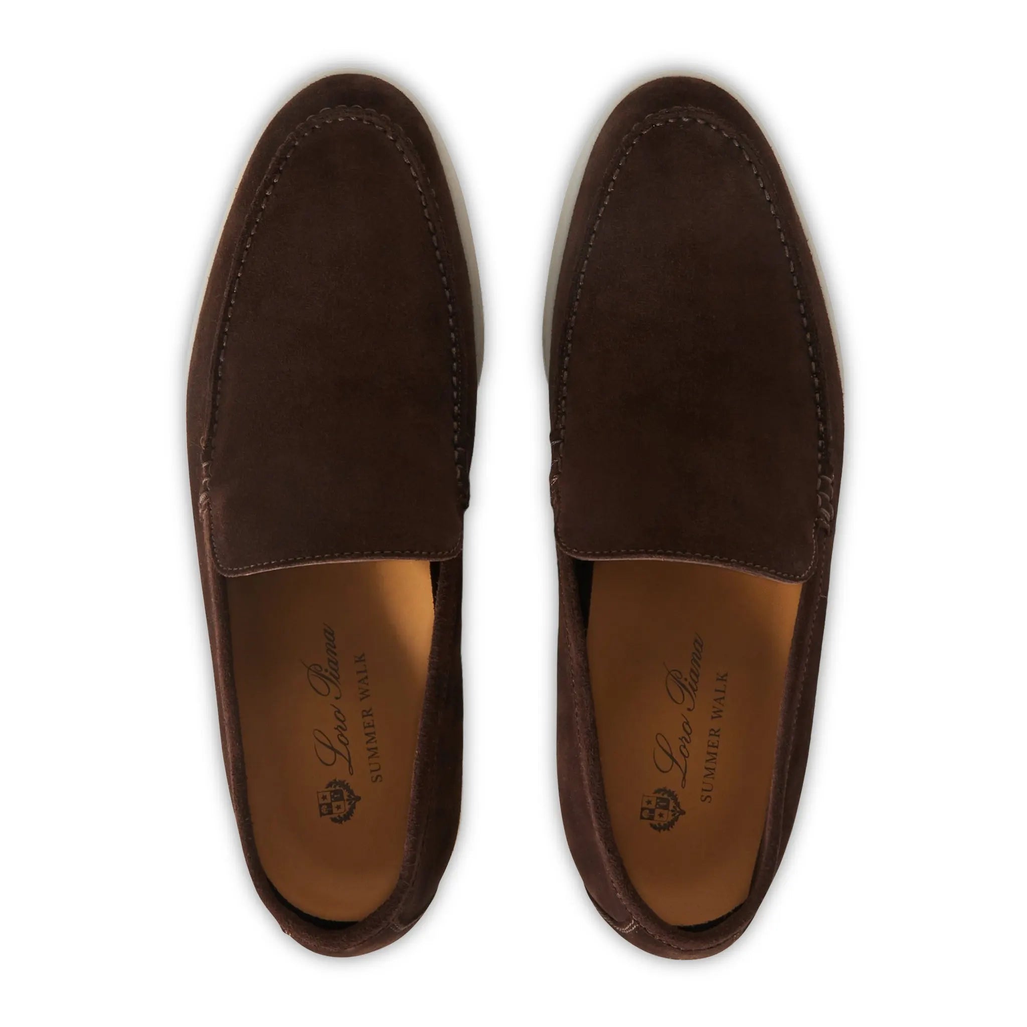Mocassins Daim — Chocolat — vue 3 | COMOCLO
