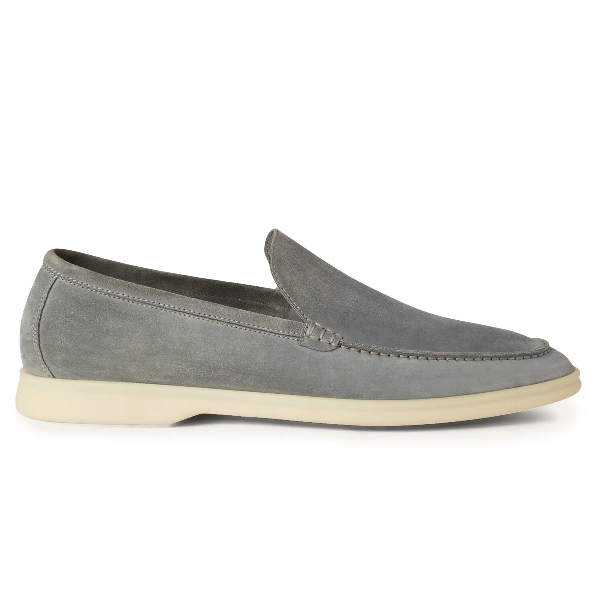 Mocassins Daim — Gris Perle | COMOCLO