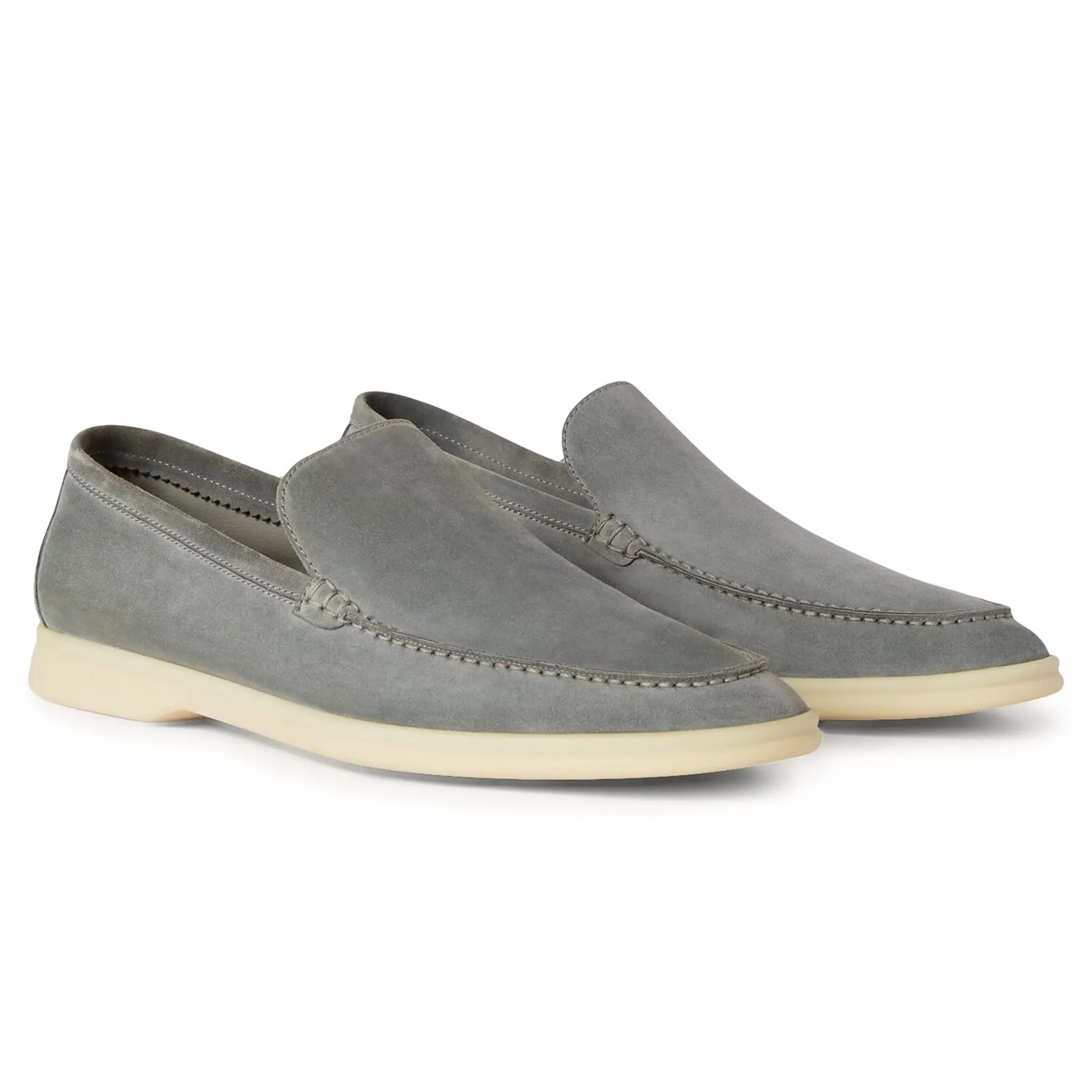 Mocassins Daim — Gris Perle — vue 2 | COMOCLO