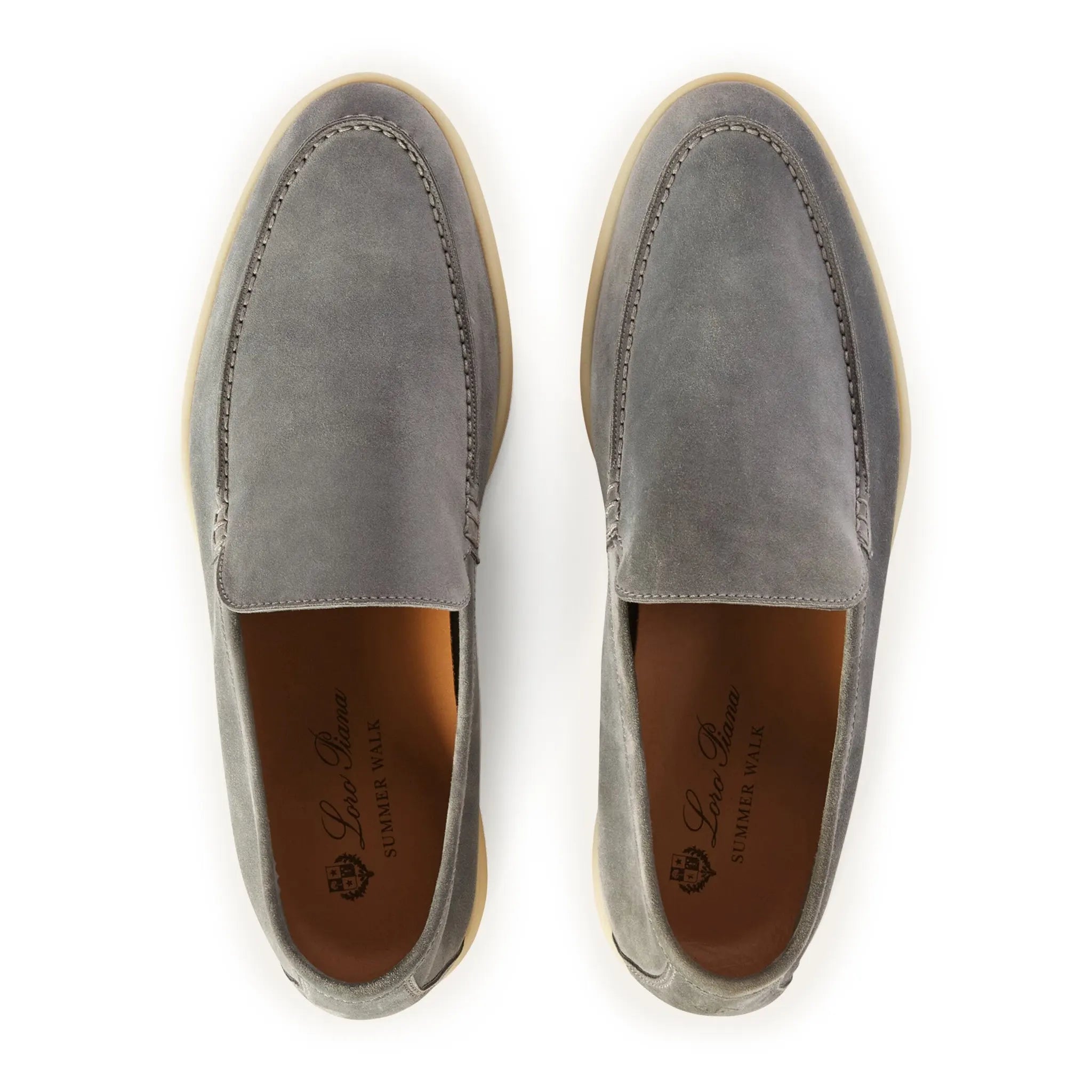 Mocassins Daim — Gris Perle — vue 3 | COMOCLO
