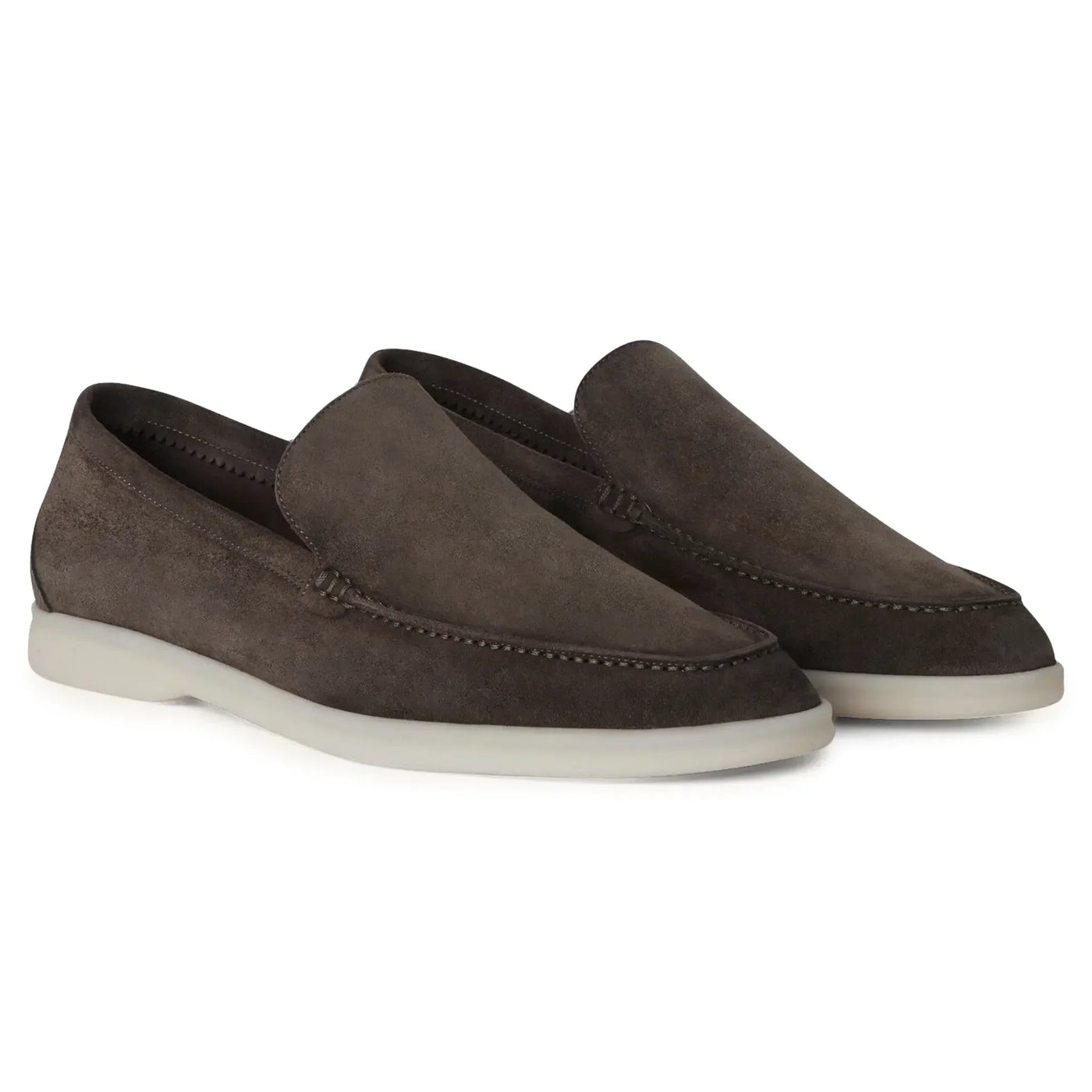 Mocassins Daim — Gris Taupe — vue 2 | COMOCLO