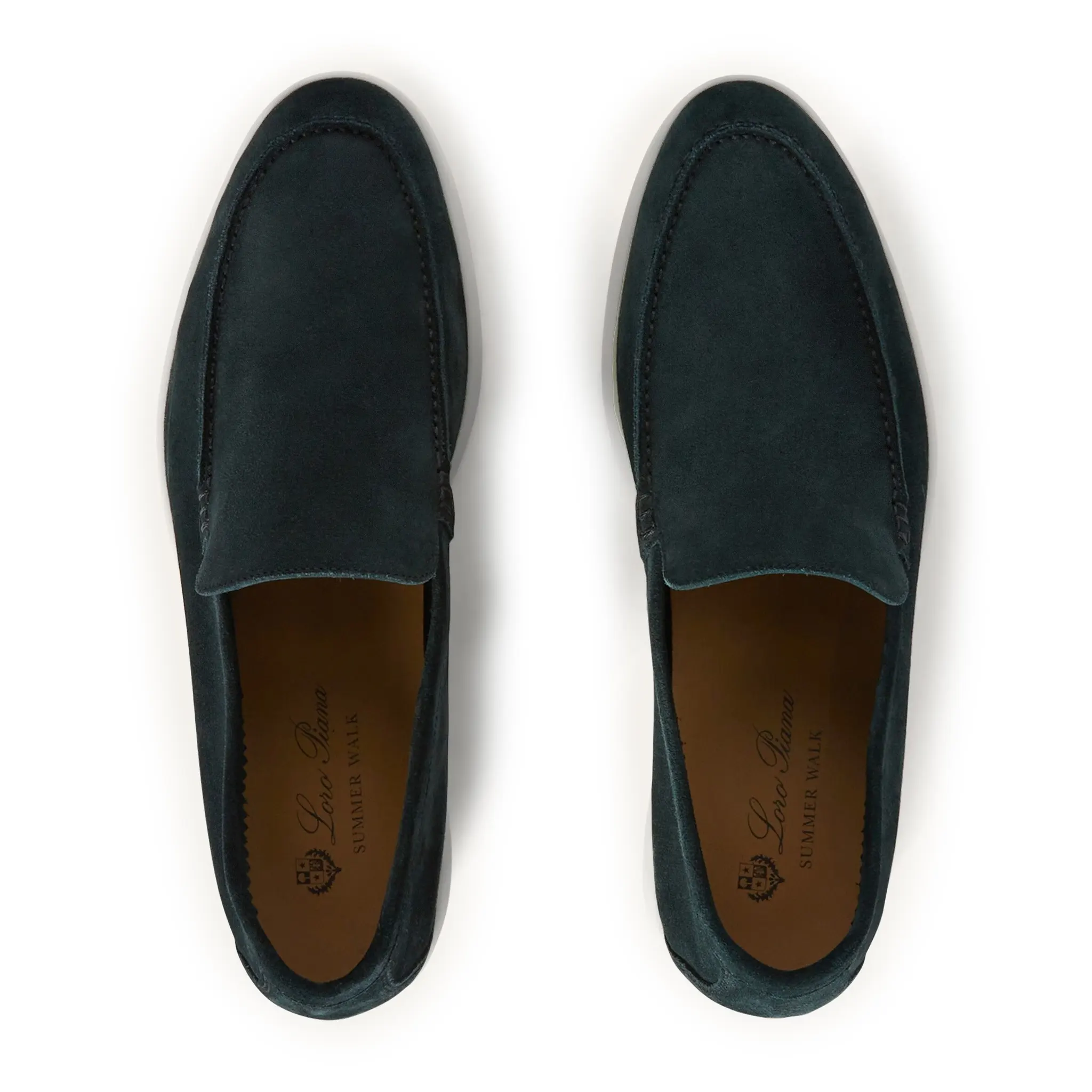 Mocassins Daim — Vert Foncé — vue 3 | COMOCLO