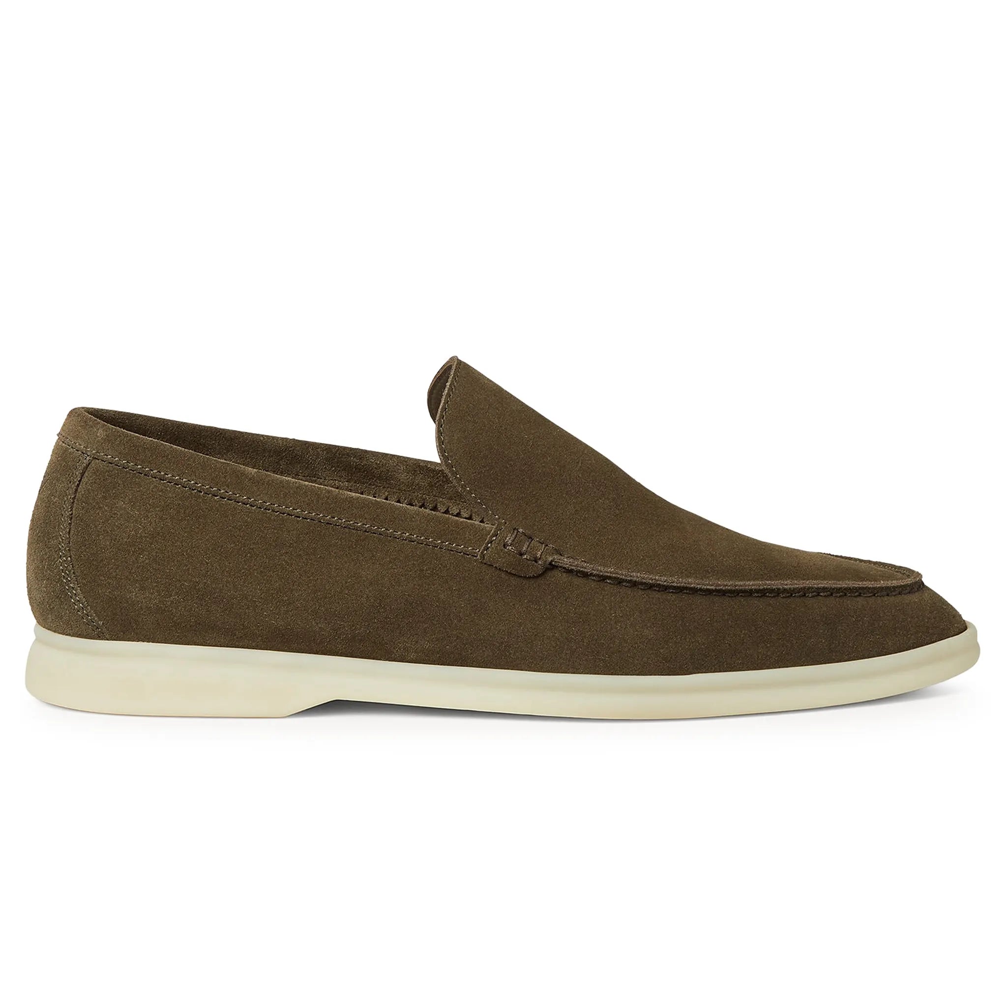 Mocassins Daim — Vert Mousse | COMOCLO