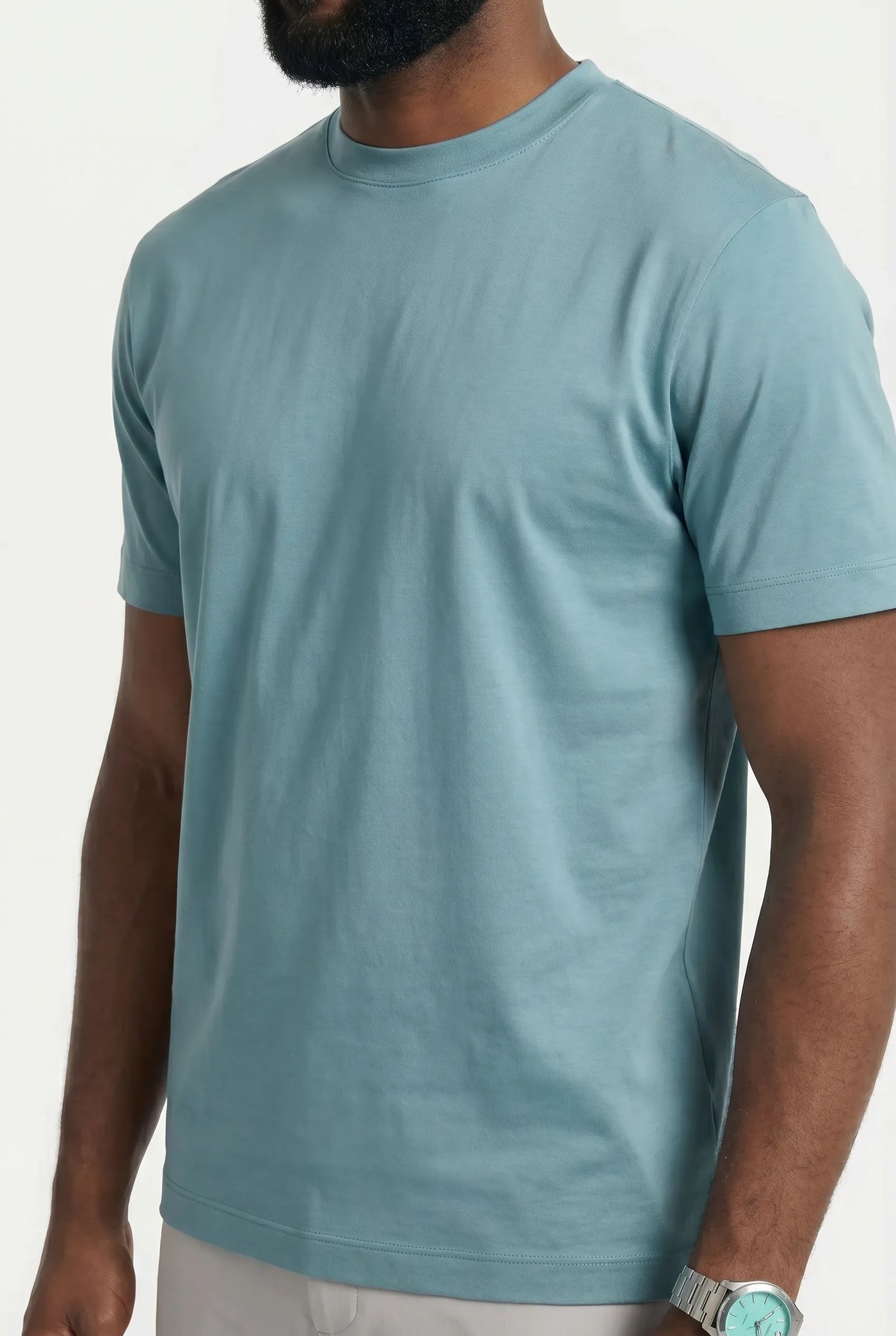T-shirt Luxe pour homme, coloris Lagon — vue 2 | COMOCLO