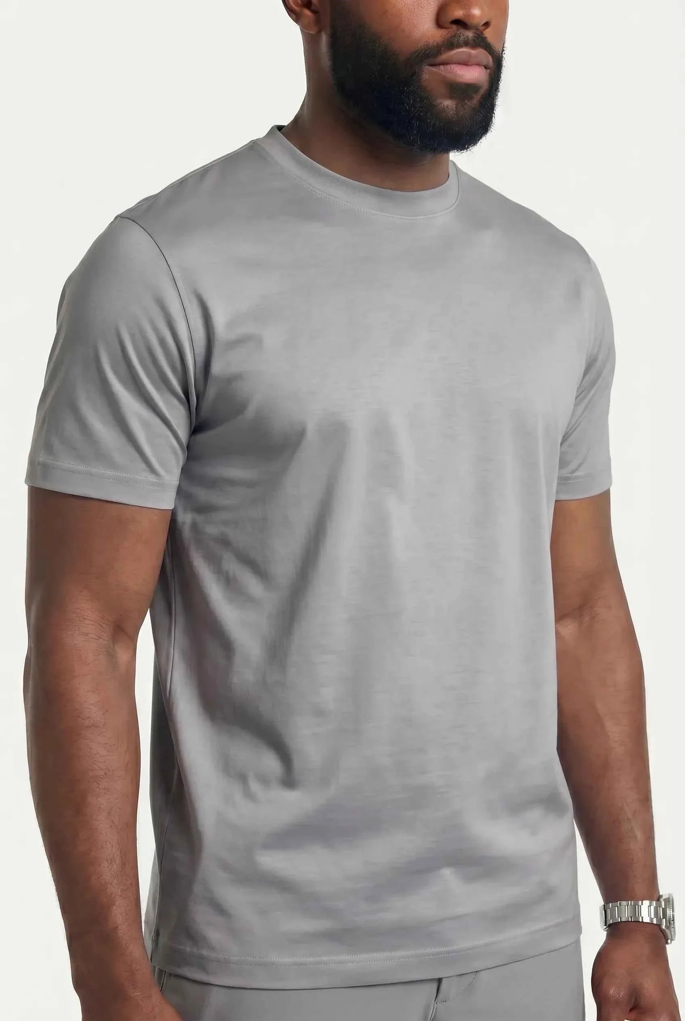 T-shirt Luxe pour homme, coloris Gris Perle — vue 2 | COMOCLO