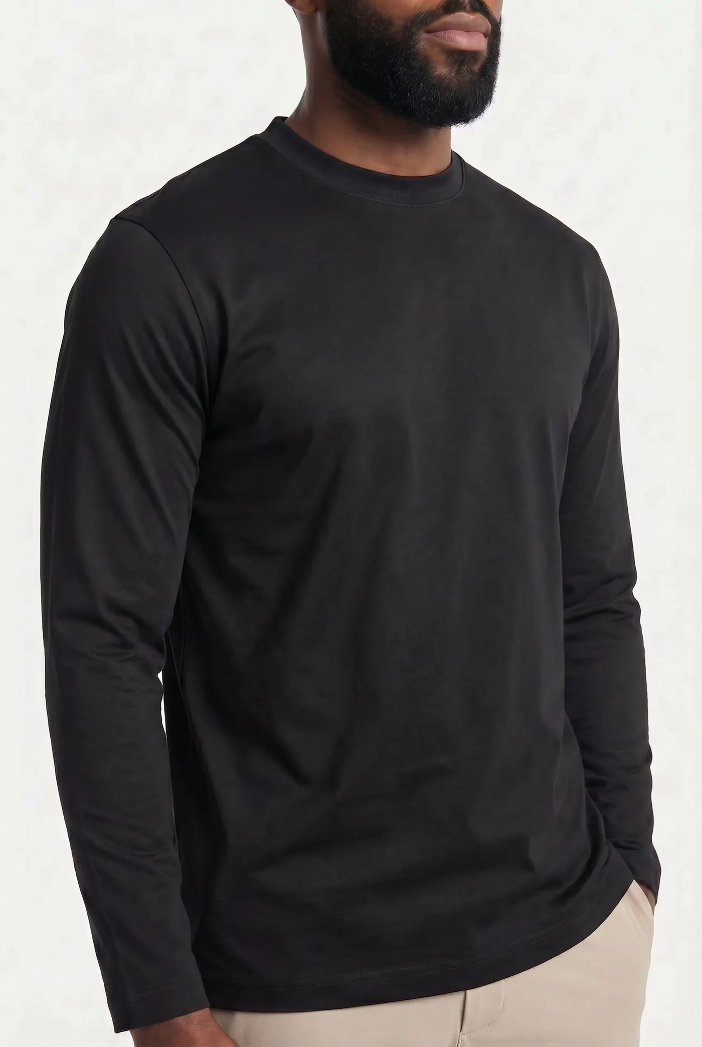 T-shirt Manches Longues Luxe pour homme, coloris Noir — vue 3 | COMOCLO