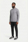 Lange Mouw Luxe Shirt Parelgrijs