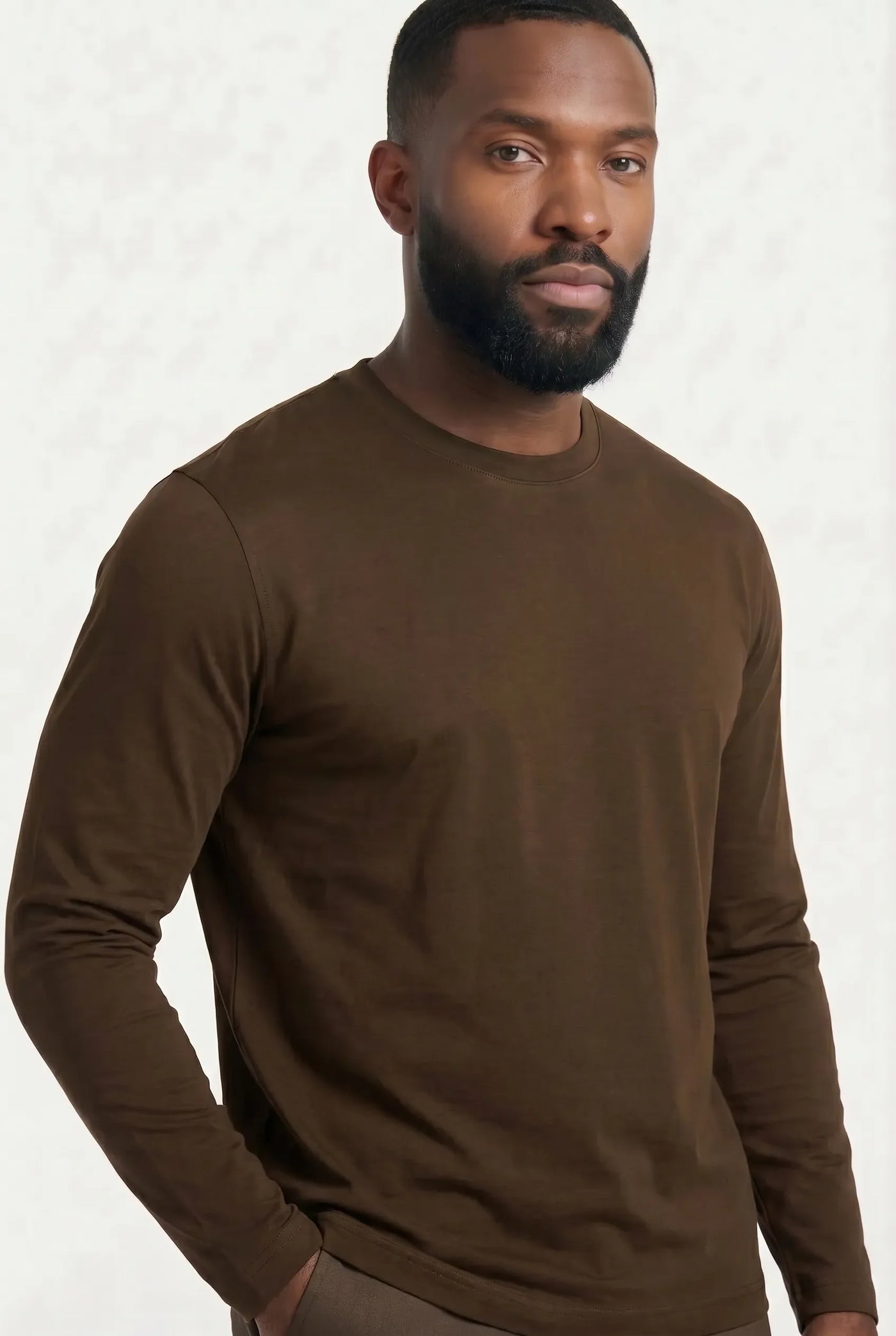 T-shirt Manches Longues Luxe pour homme, coloris Cognac — vue 3 | COMOCLO