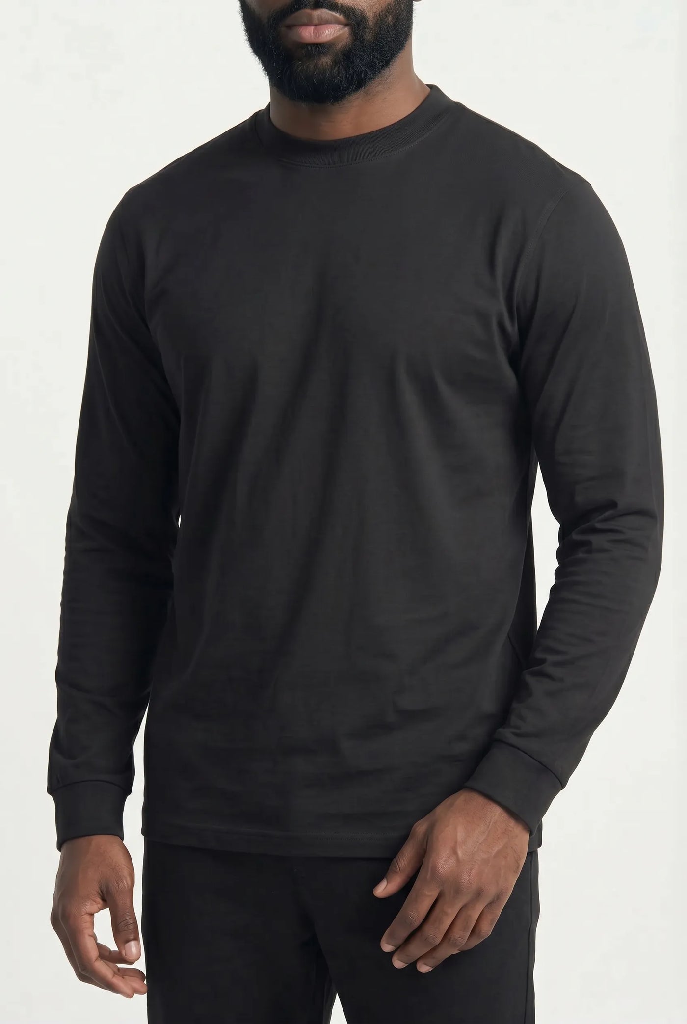 T-shirt Manches Longues Luxe pour homme, coloris Noir — vue 2 | COMOCLO